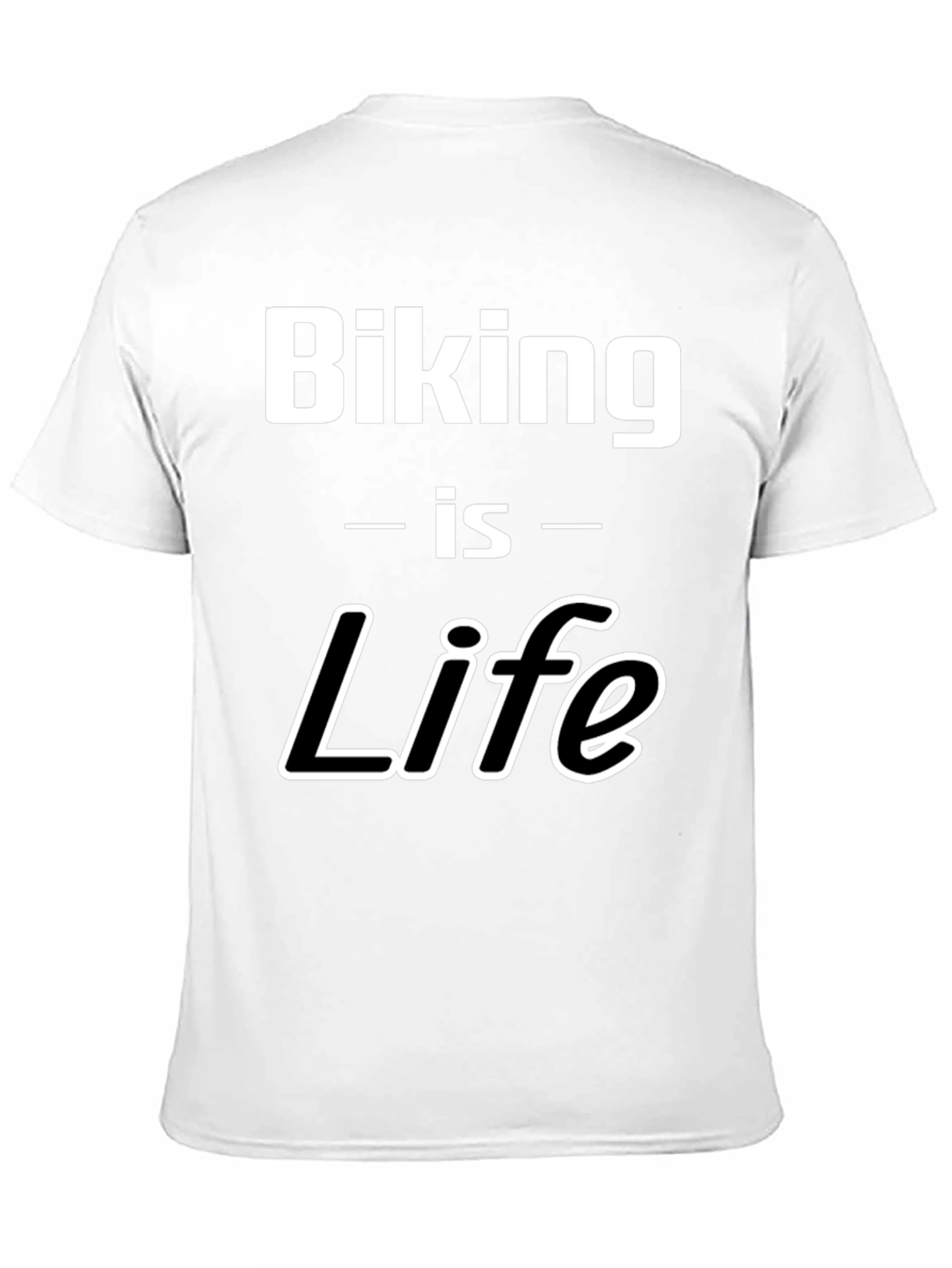 Biking is Life Graphic Tee - Black Cotton