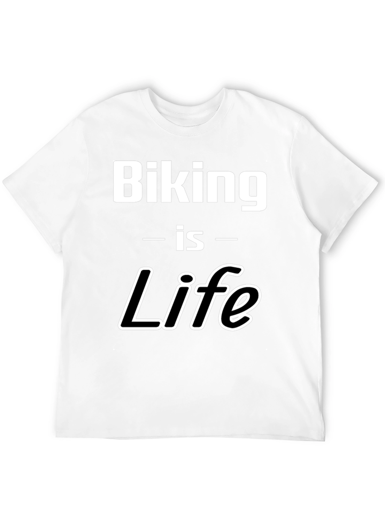 Biking is Life Graphic Tee - Black Cotton