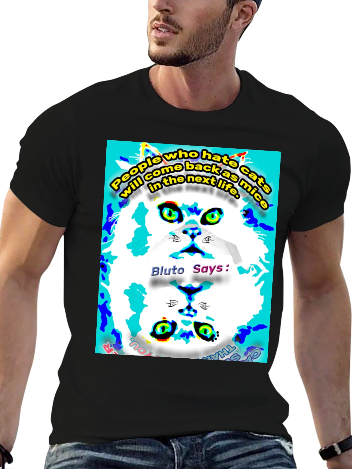 Funny Cat Graphic T-Shirt