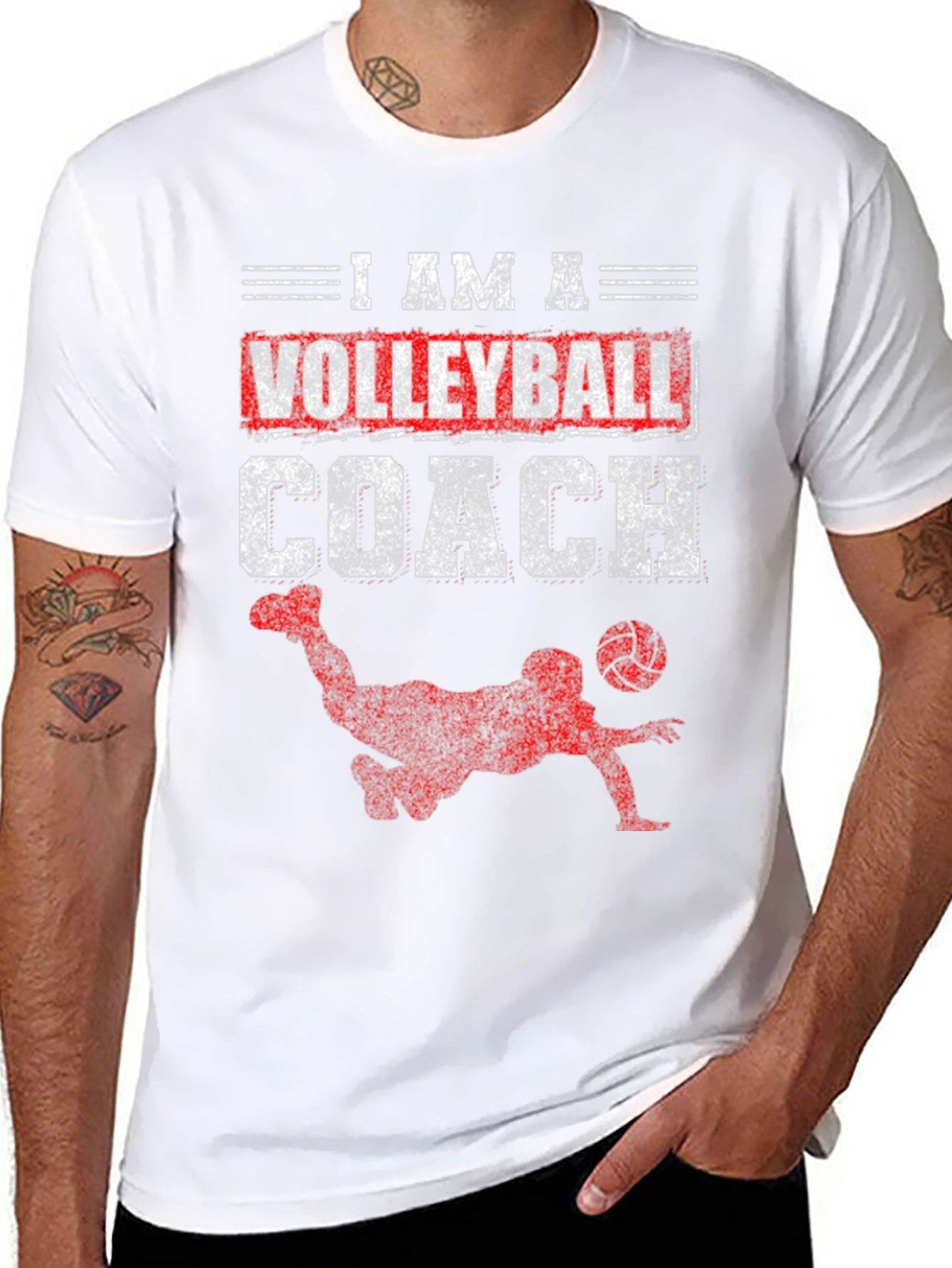 Volleyball Coach Graphic T-Shirt - Sporty Design