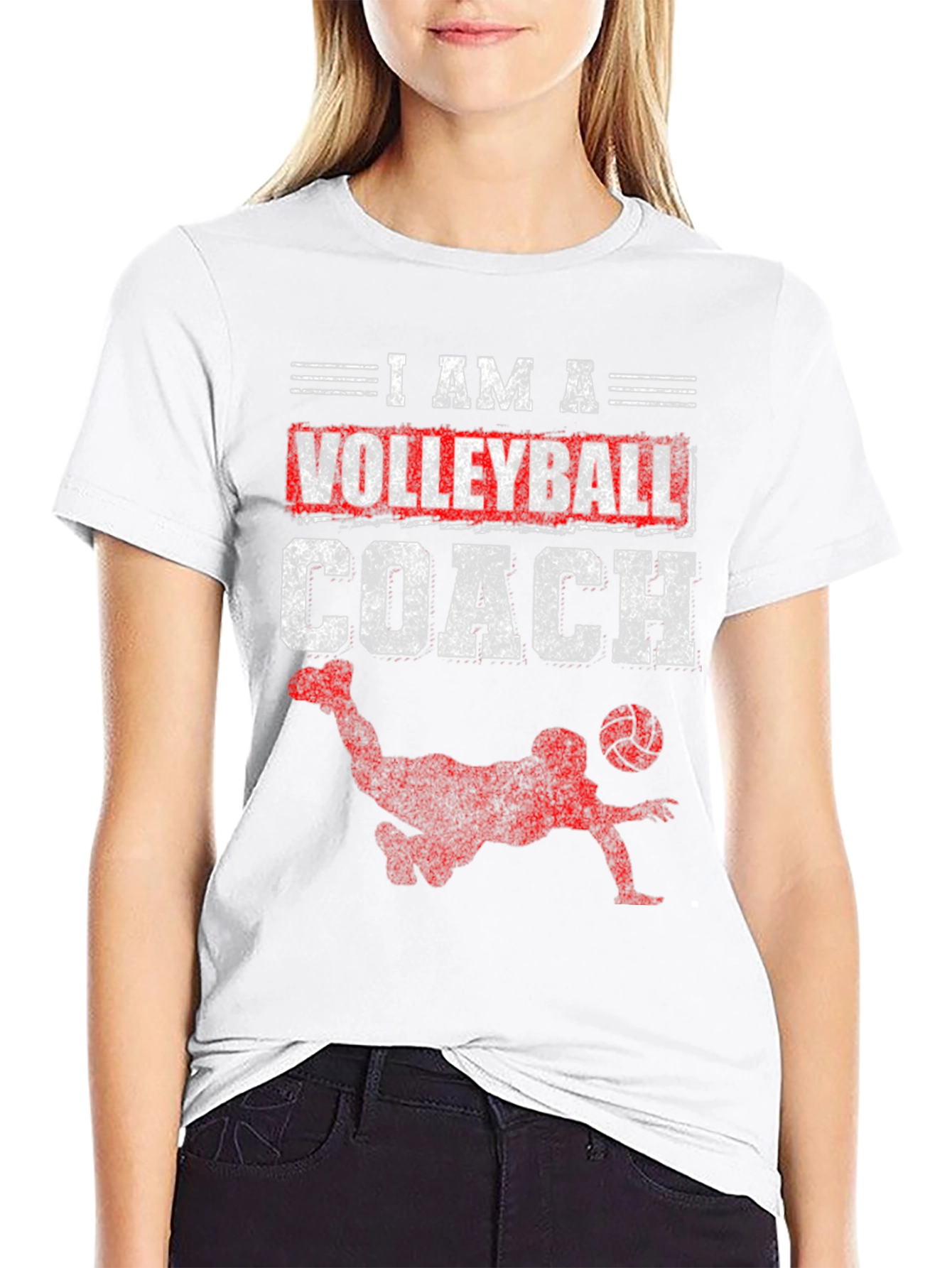 Volleyball Coach Graphic T-Shirt - Sporty Design