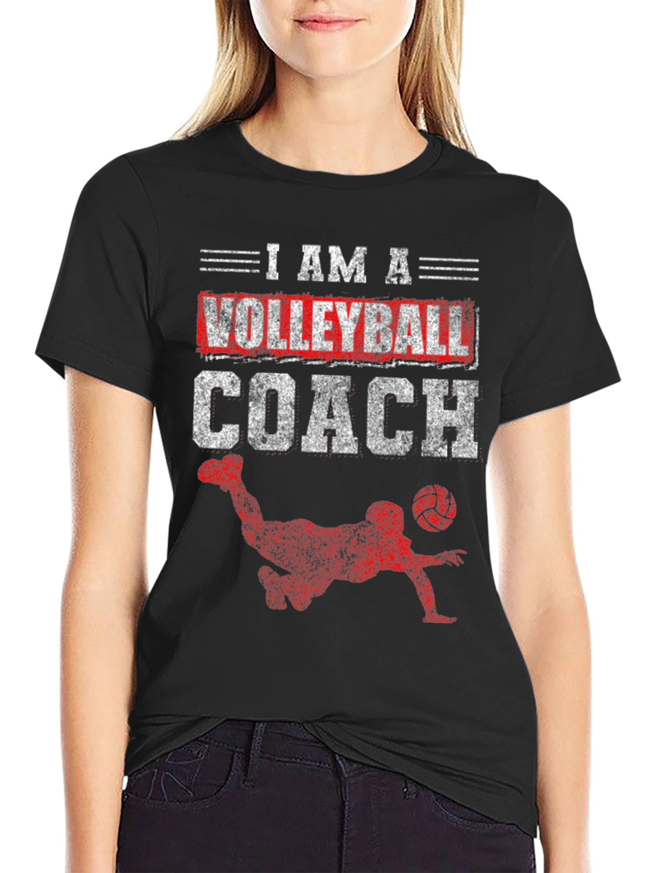 Volleyball Coach Graphic T-Shirt - Sporty Design