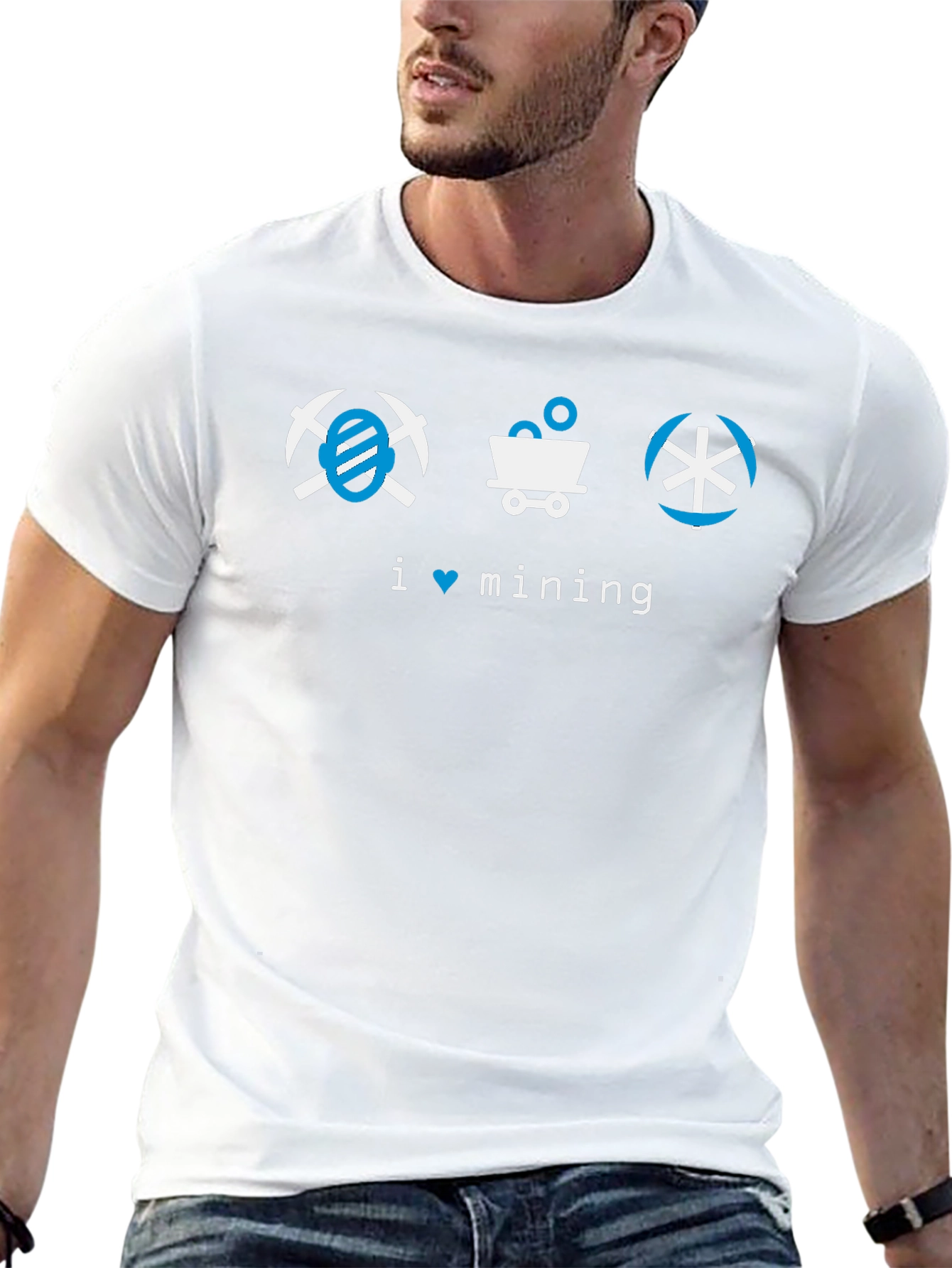 I Love Mining Black Graphic T-Shirt