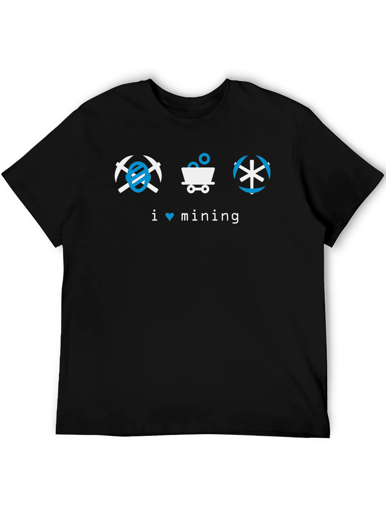 I Love Mining Black Graphic T-Shirt