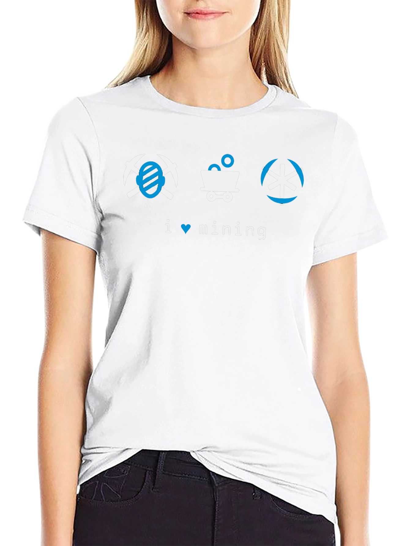 I Love Mining Black Graphic T-Shirt