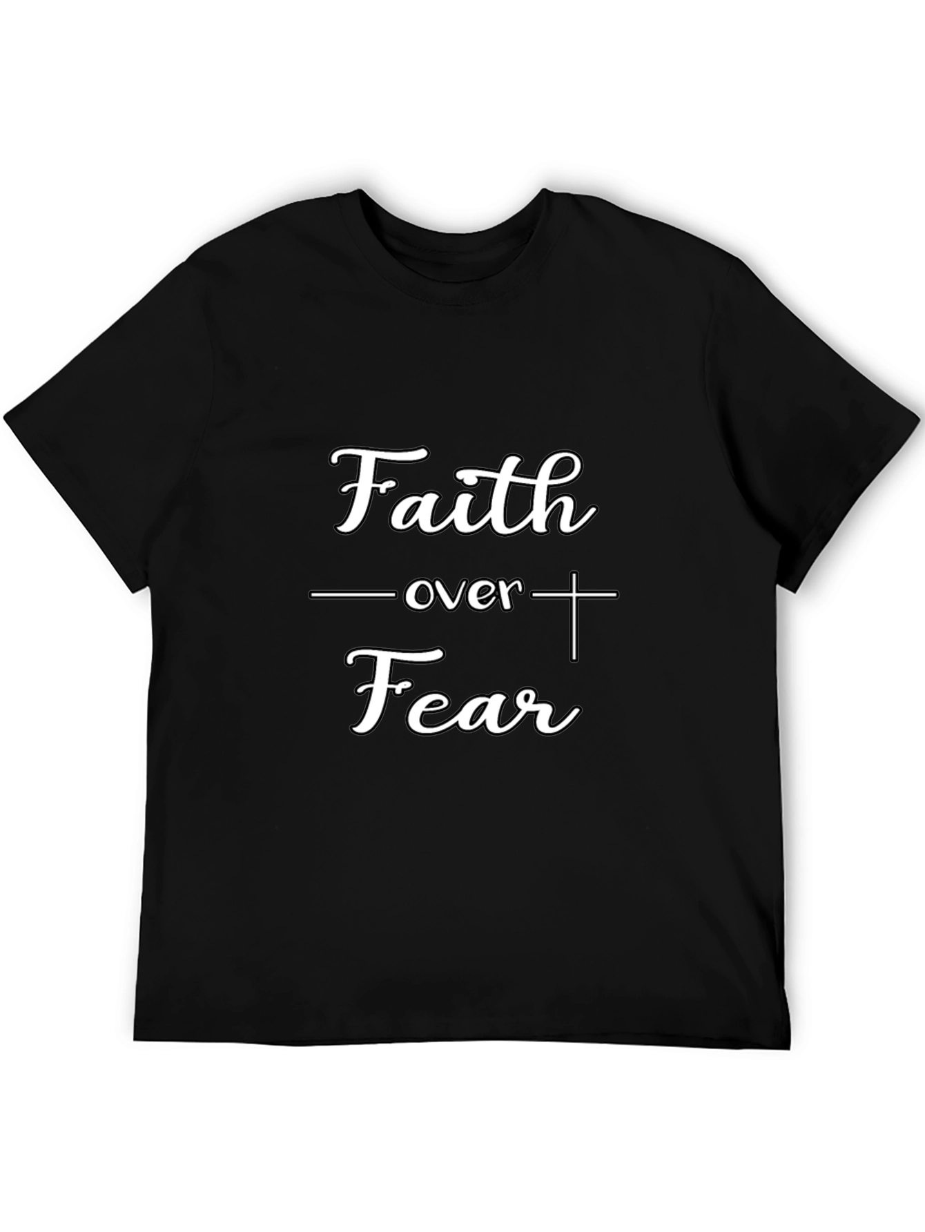 Faith Over Fear Christian T-Shirt - Black
