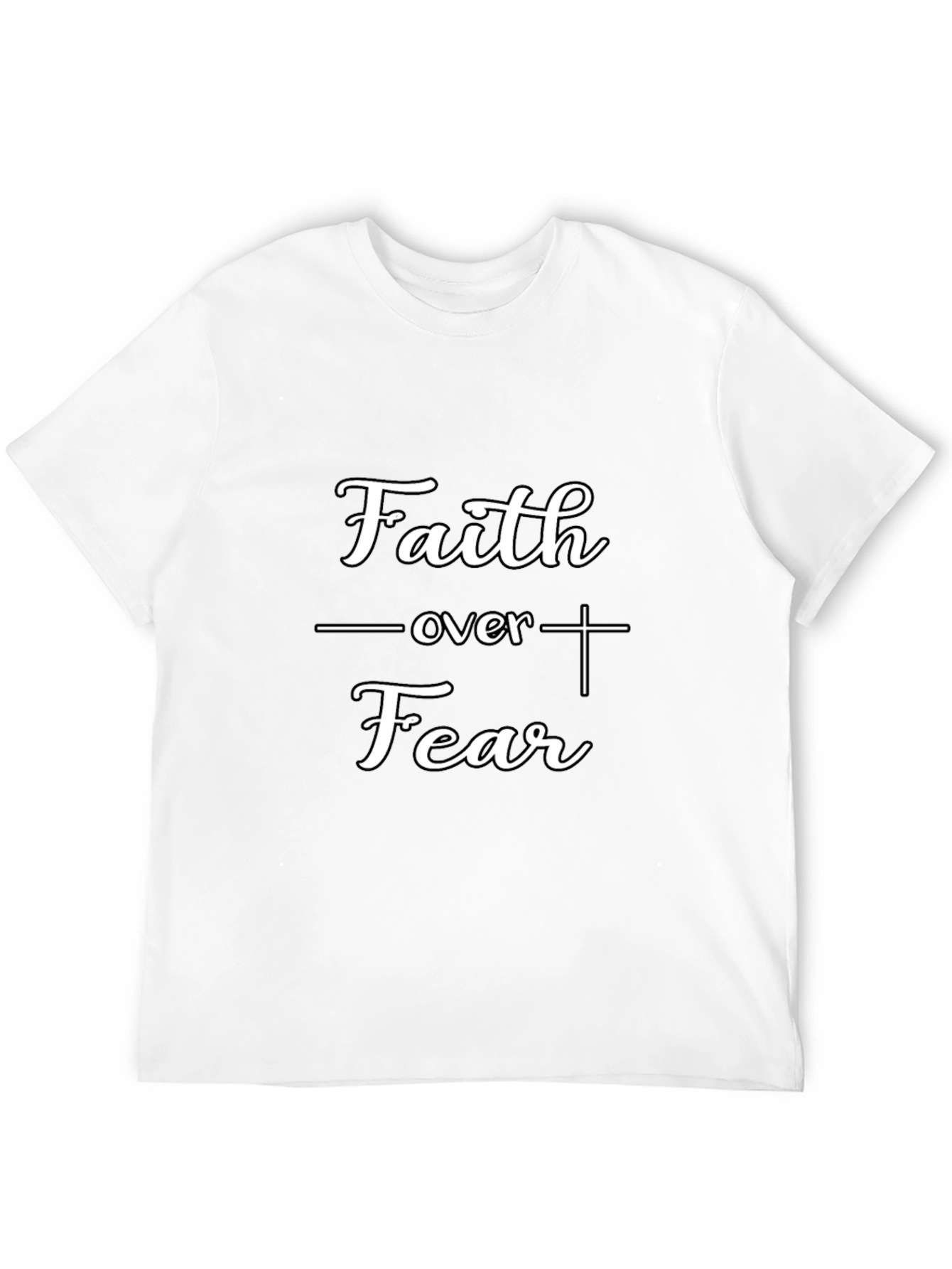 Faith Over Fear Christian T-Shirt - Black