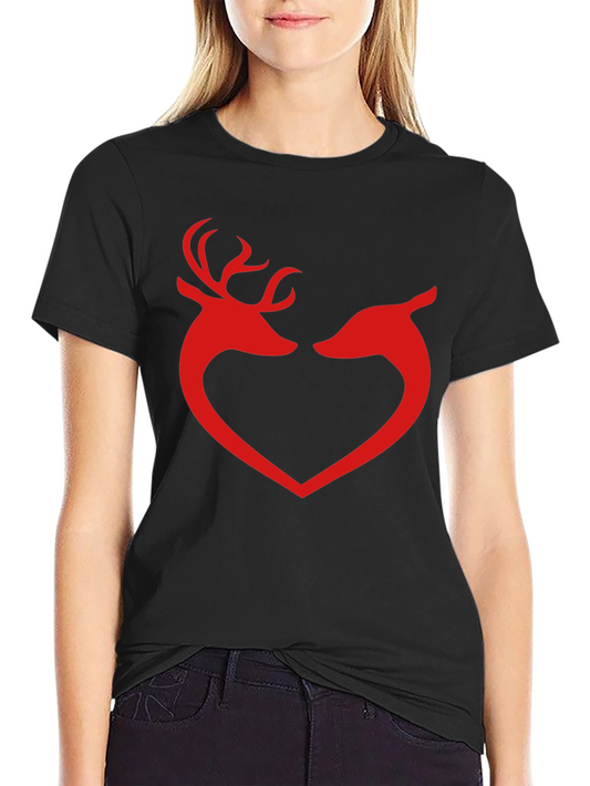 Heart Deer T-Shirt - Love Stag Tee