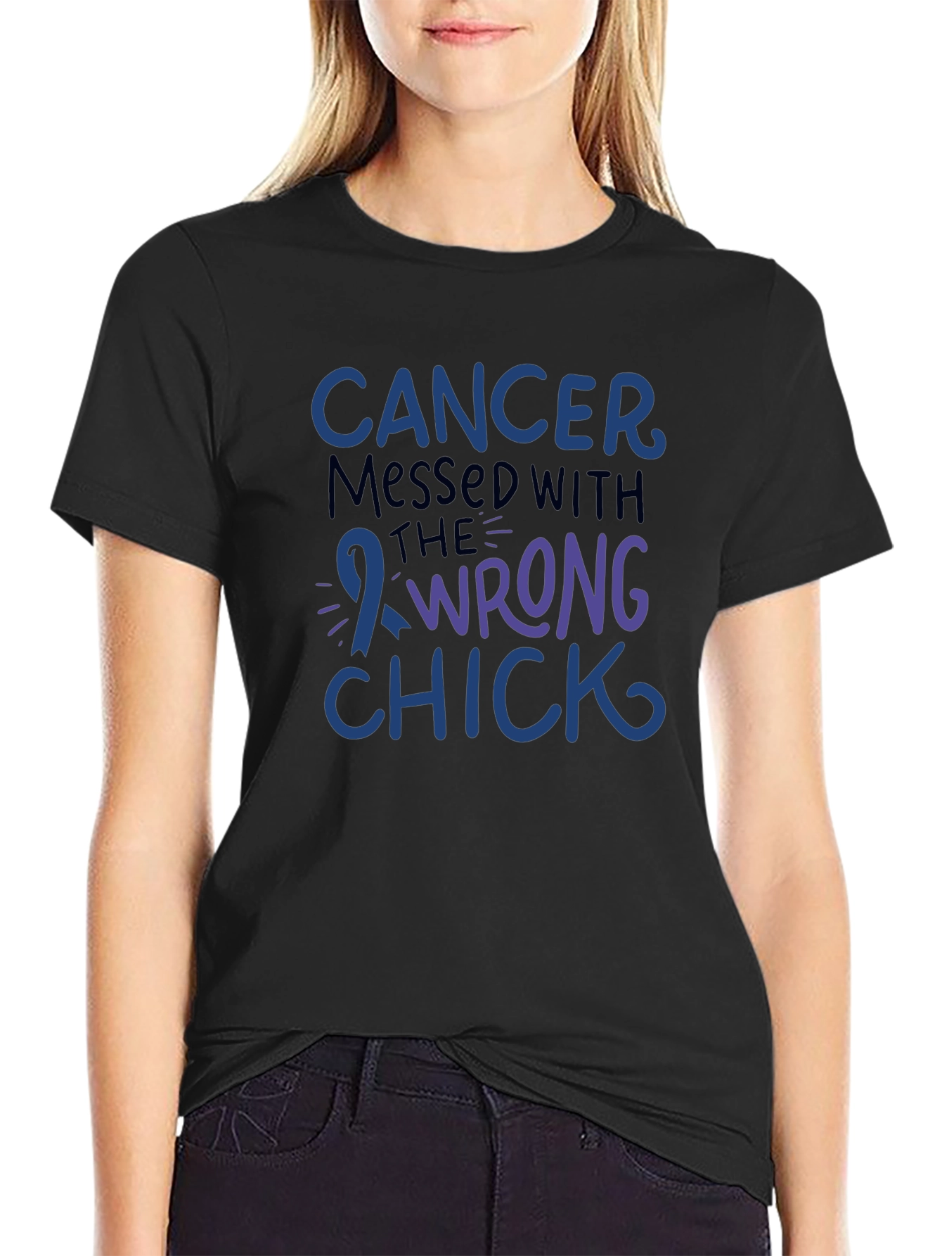 Cancer Messed With The Wrong Chick T-Shirt