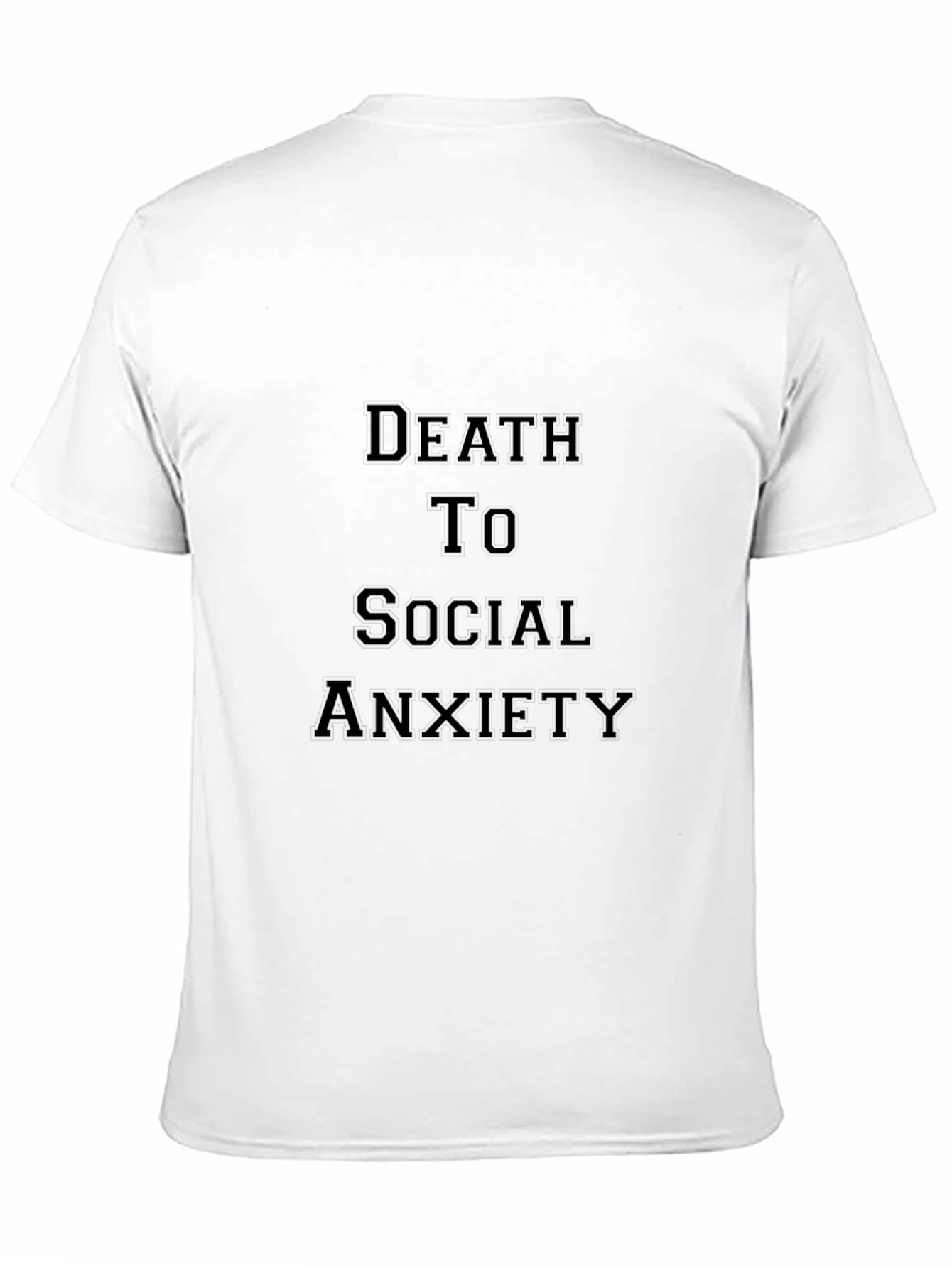 Death To Social Anxiety Graphic T-Shirt - Black