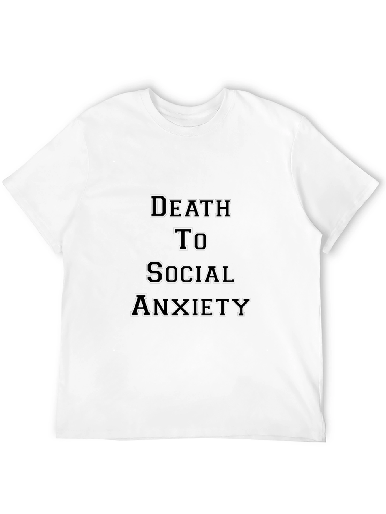 Death To Social Anxiety Graphic T-Shirt - Black