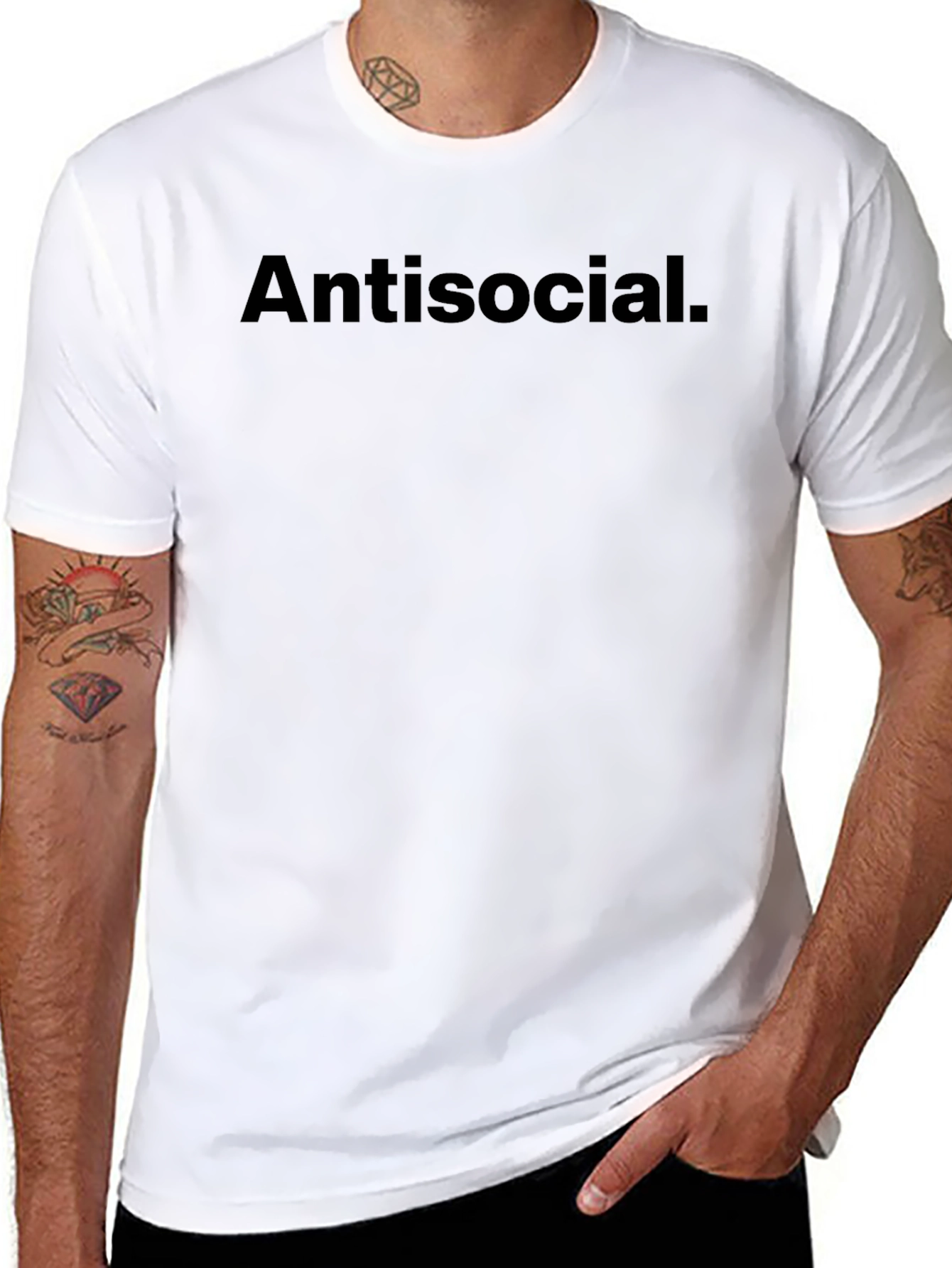 Antisocial Graphic Print T-Shirt - Mens Fashion