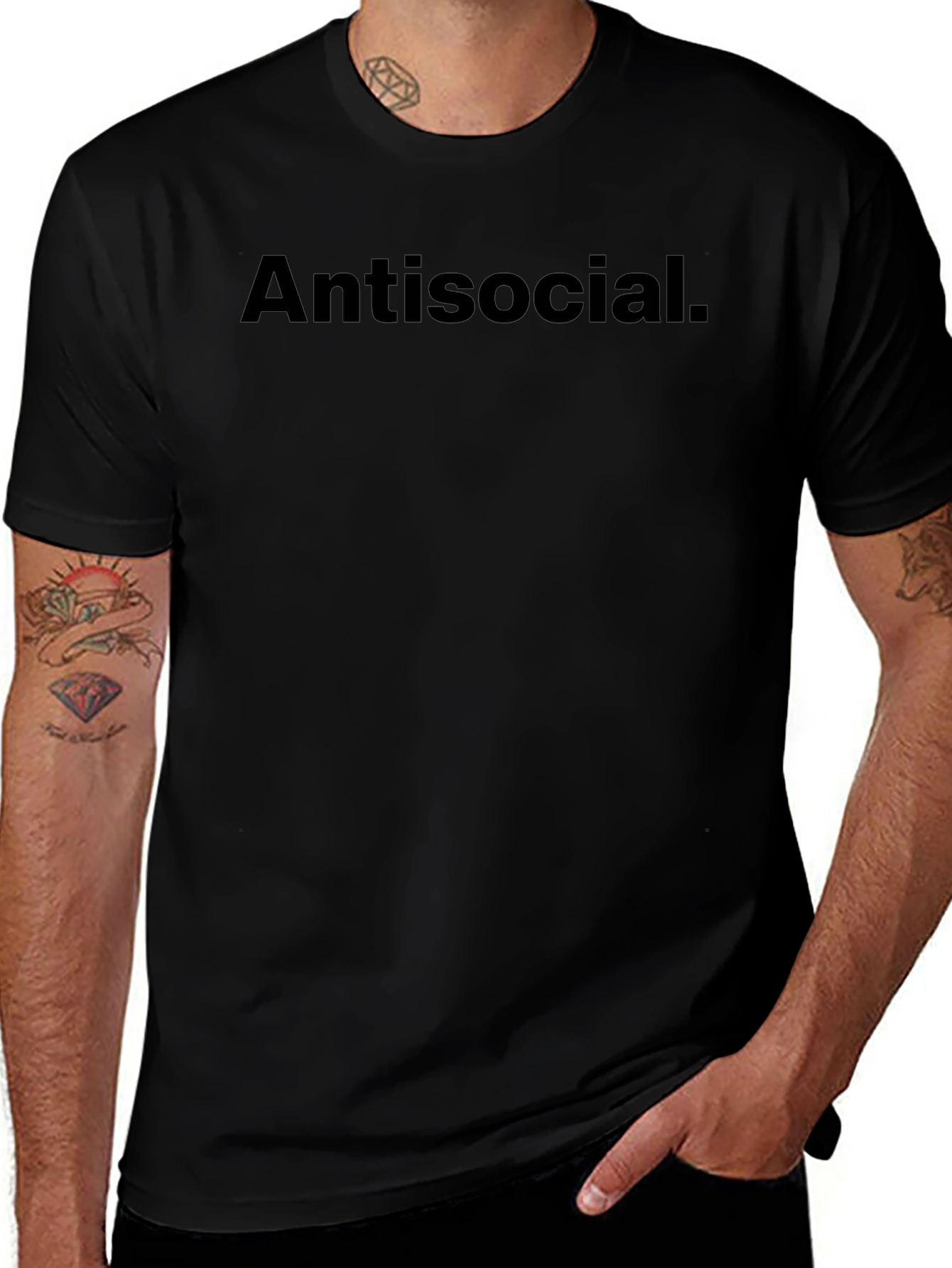 Antisocial Graphic Print T-Shirt - Mens Fashion