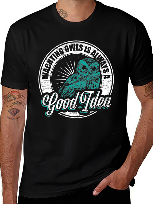 Owl Watching Good Idea Graphic T-Shirt
