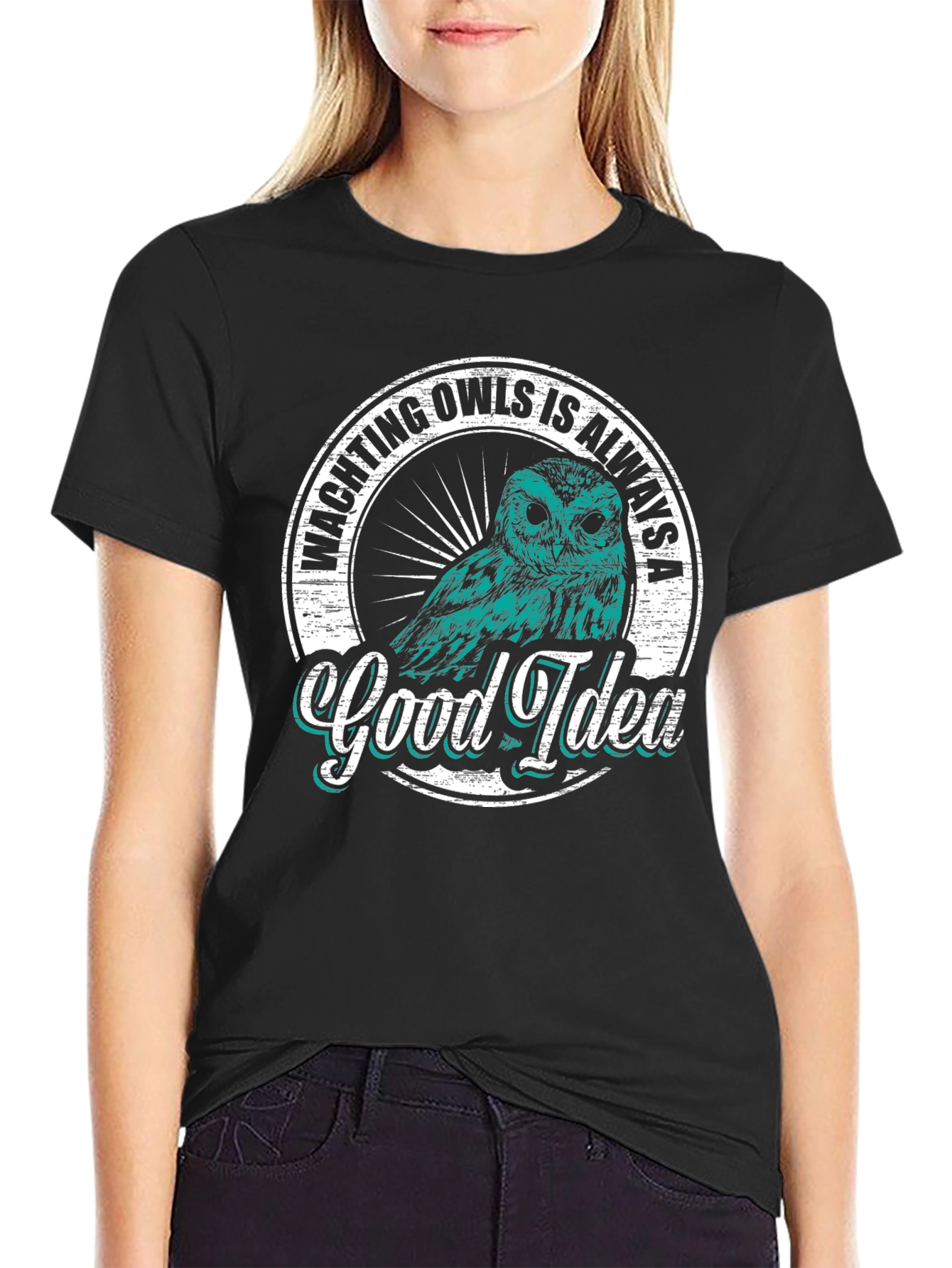 Owl Watching Good Idea Graphic T-Shirt