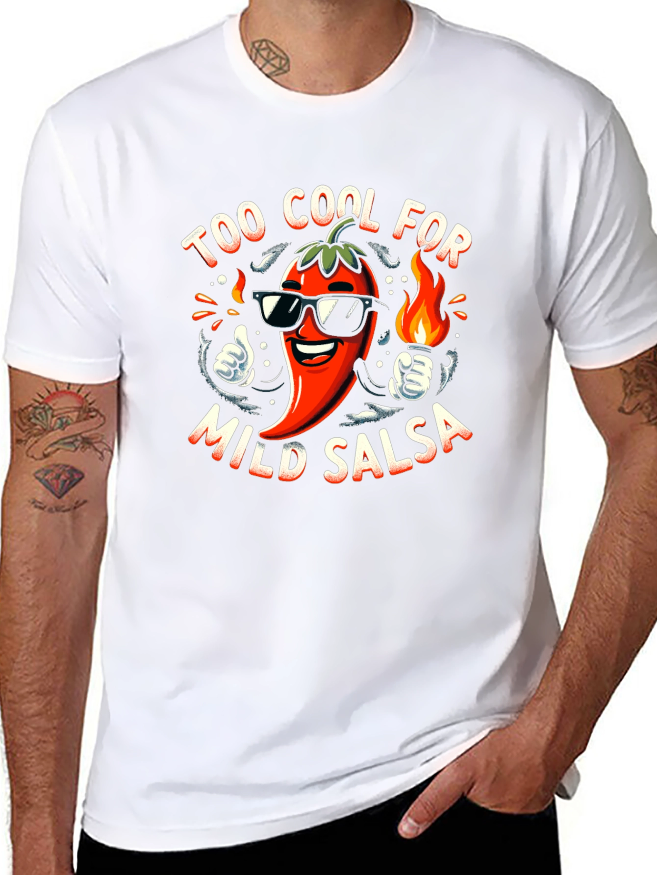 Too Cool For Mild Salsa Black Graphic Tee