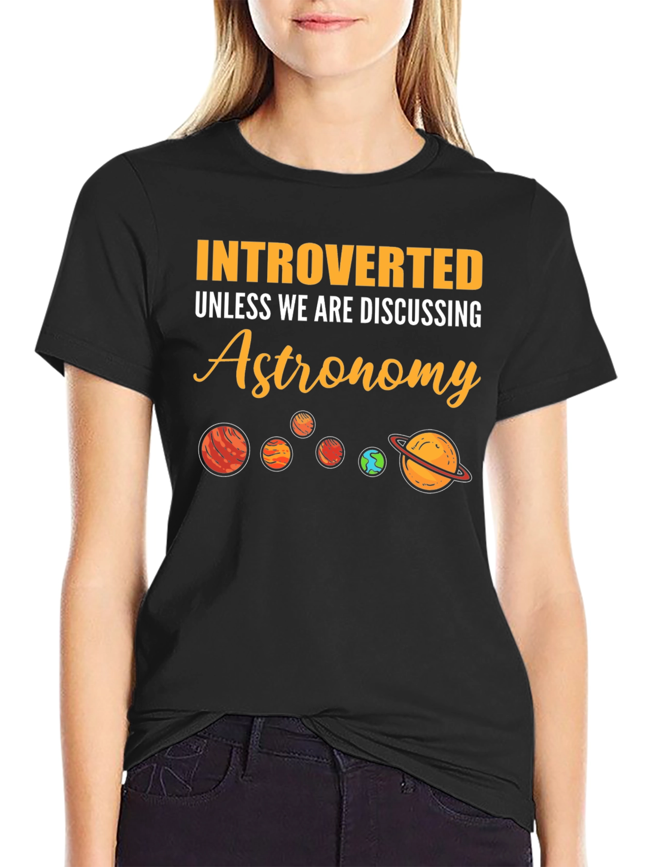 Introverted Astronomy Planets Graphic T-Shirt