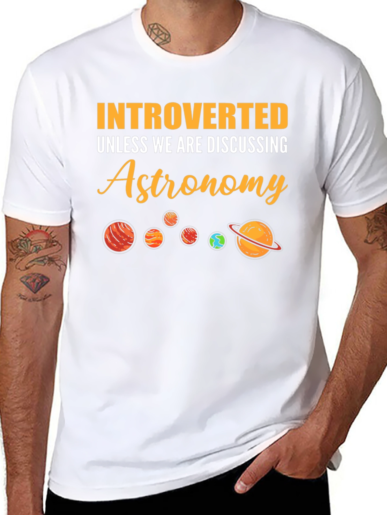 Introverted Astronomy Planets Graphic T-Shirt