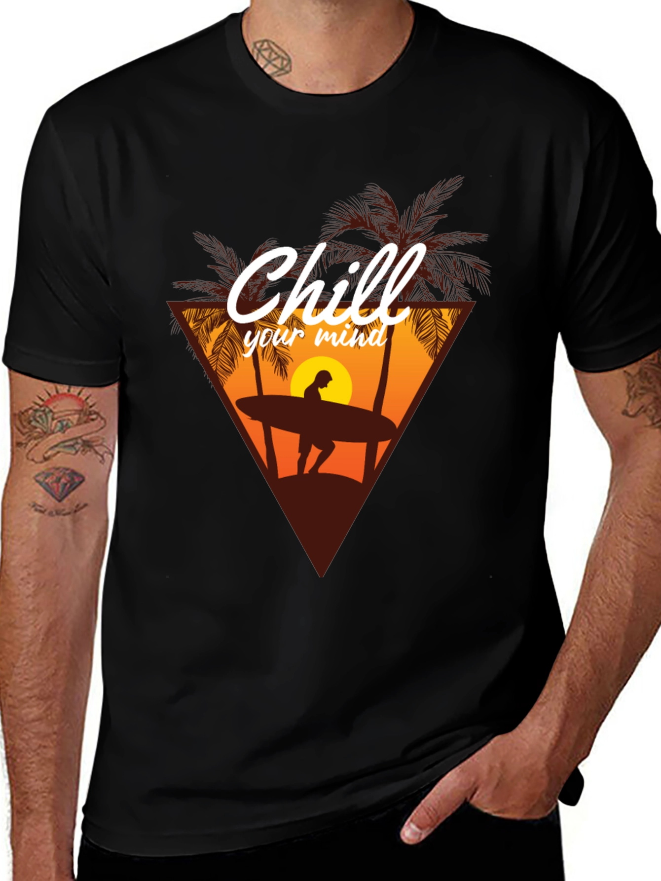 Chill Your Mind T-Shirt - Surfer Graphic Tee