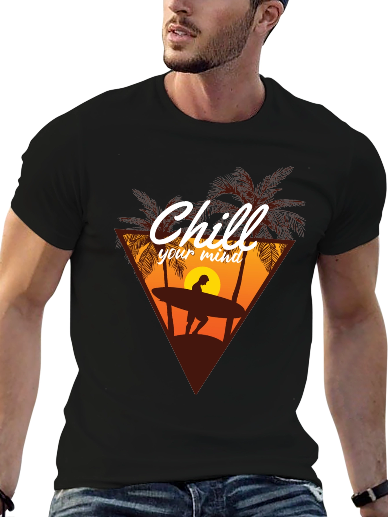 Chill Your Mind T-Shirt - Surfer Graphic Tee