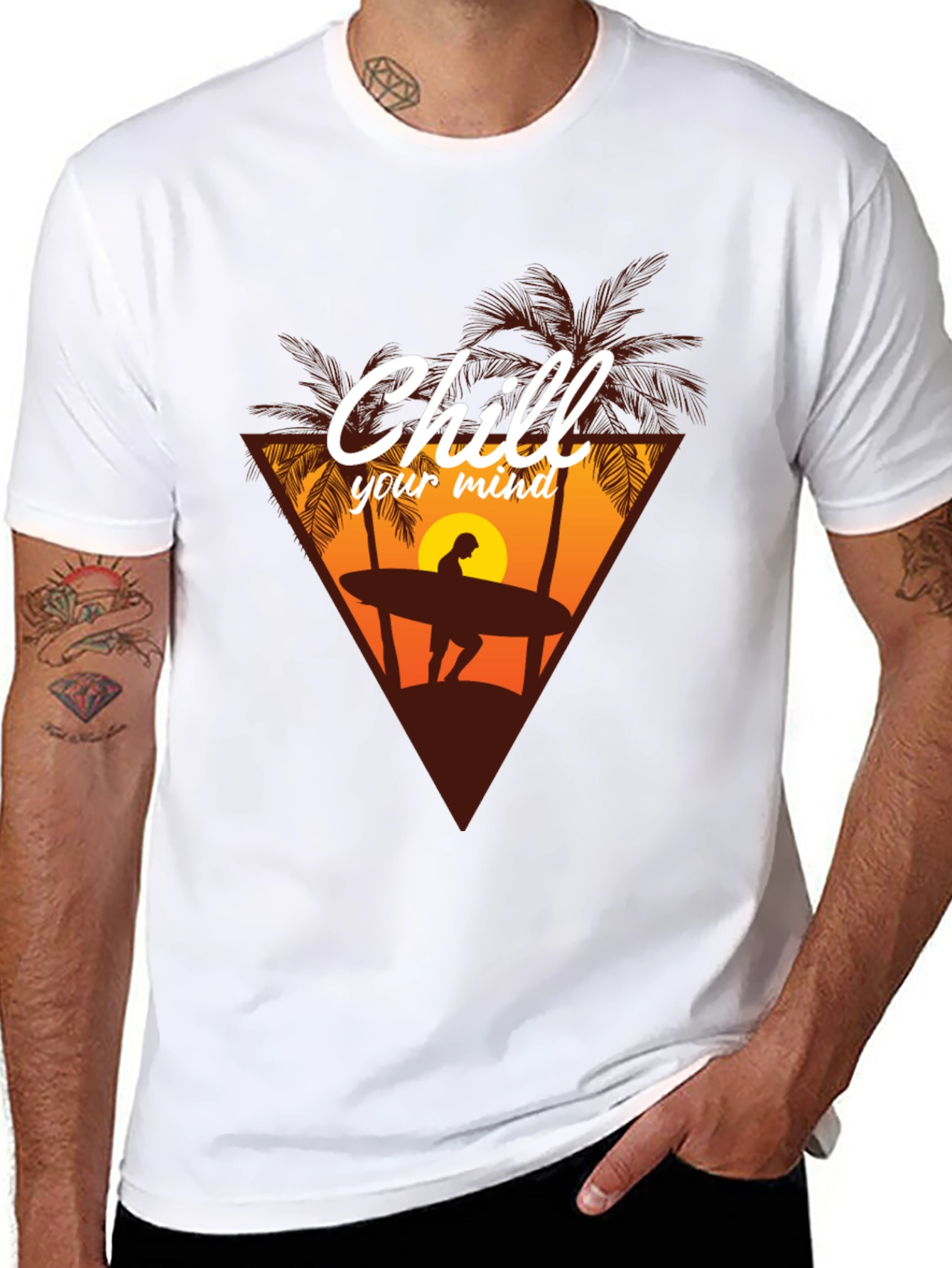 Chill Your Mind T-Shirt - Surfer Graphic Tee