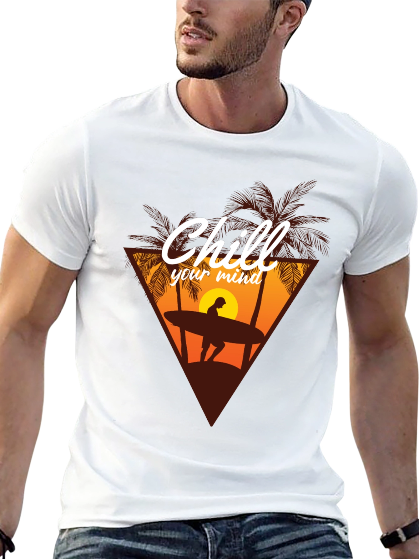 Chill Your Mind T-Shirt - Surfer Graphic Tee