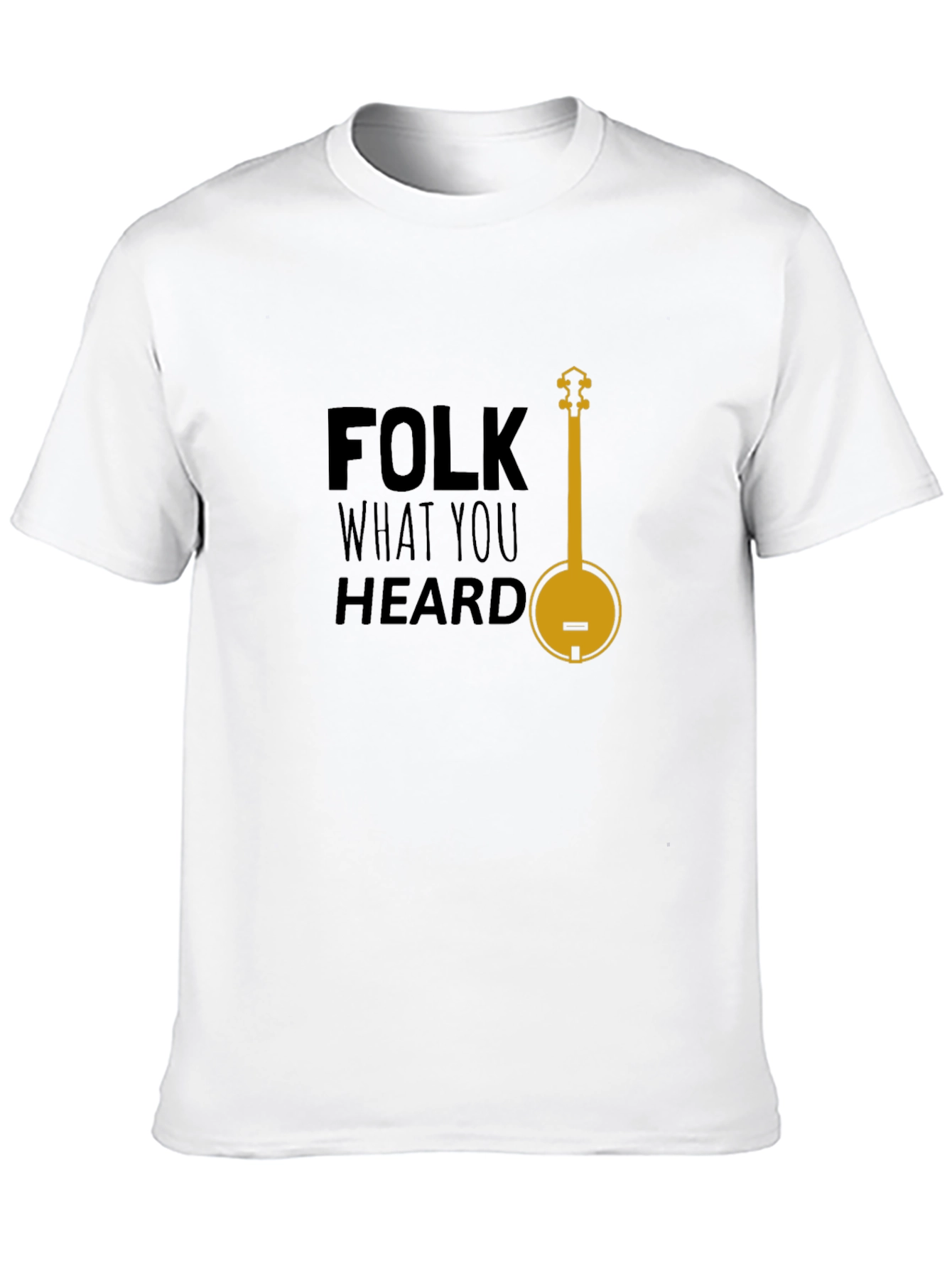 Folk What You Heard Black Graphic T-Shirt