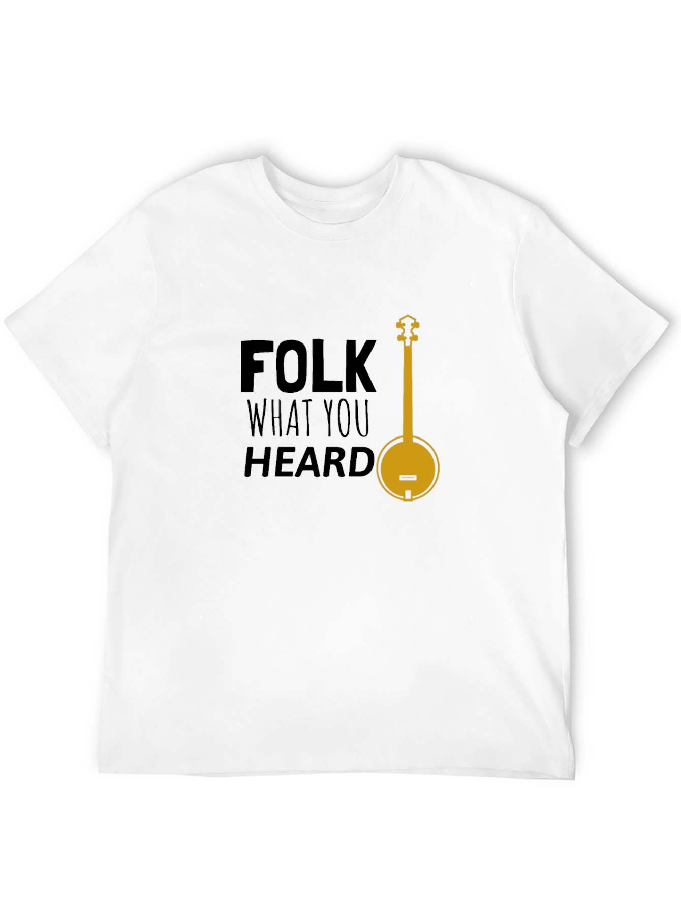 Folk What You Heard Black Graphic T-Shirt