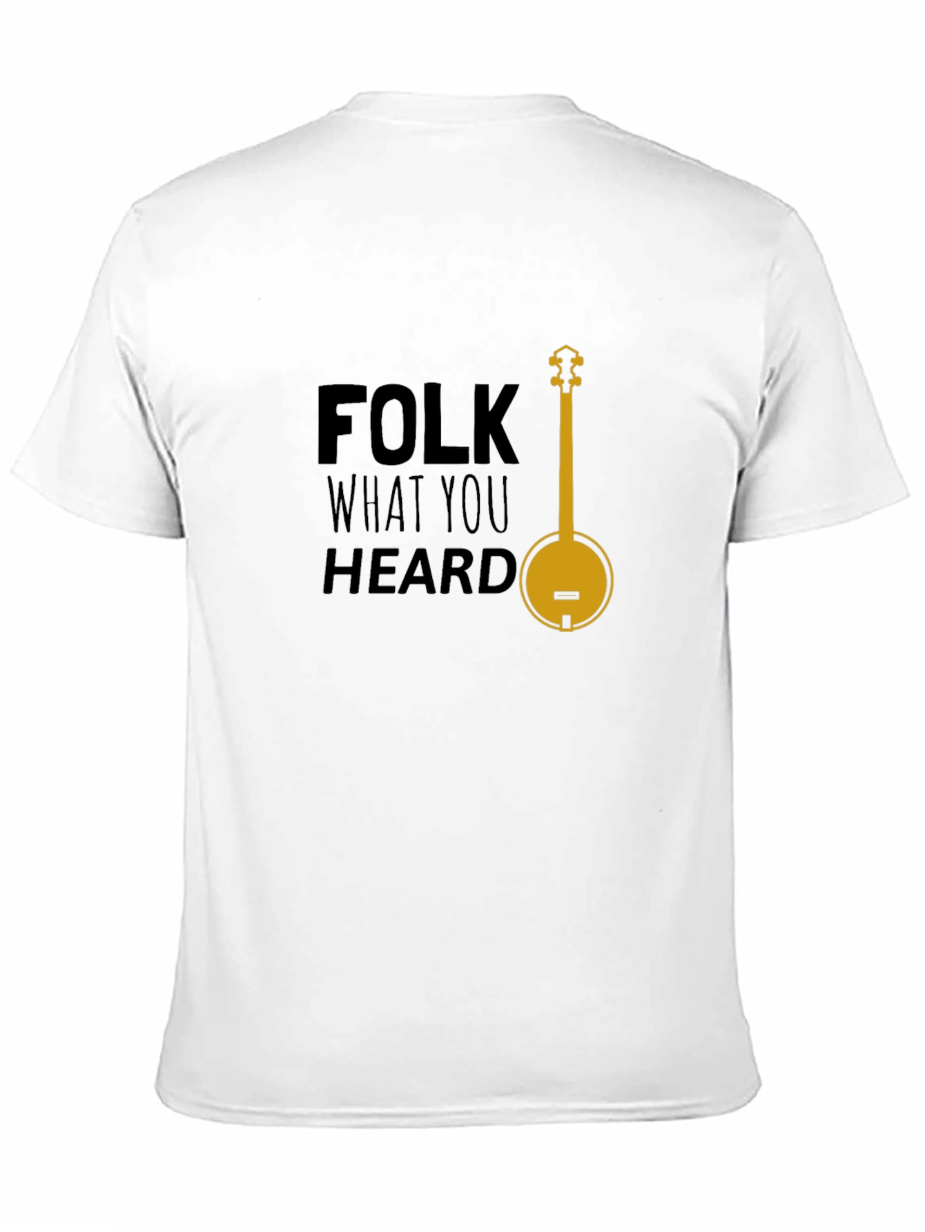 Folk What You Heard Black Graphic T-Shirt