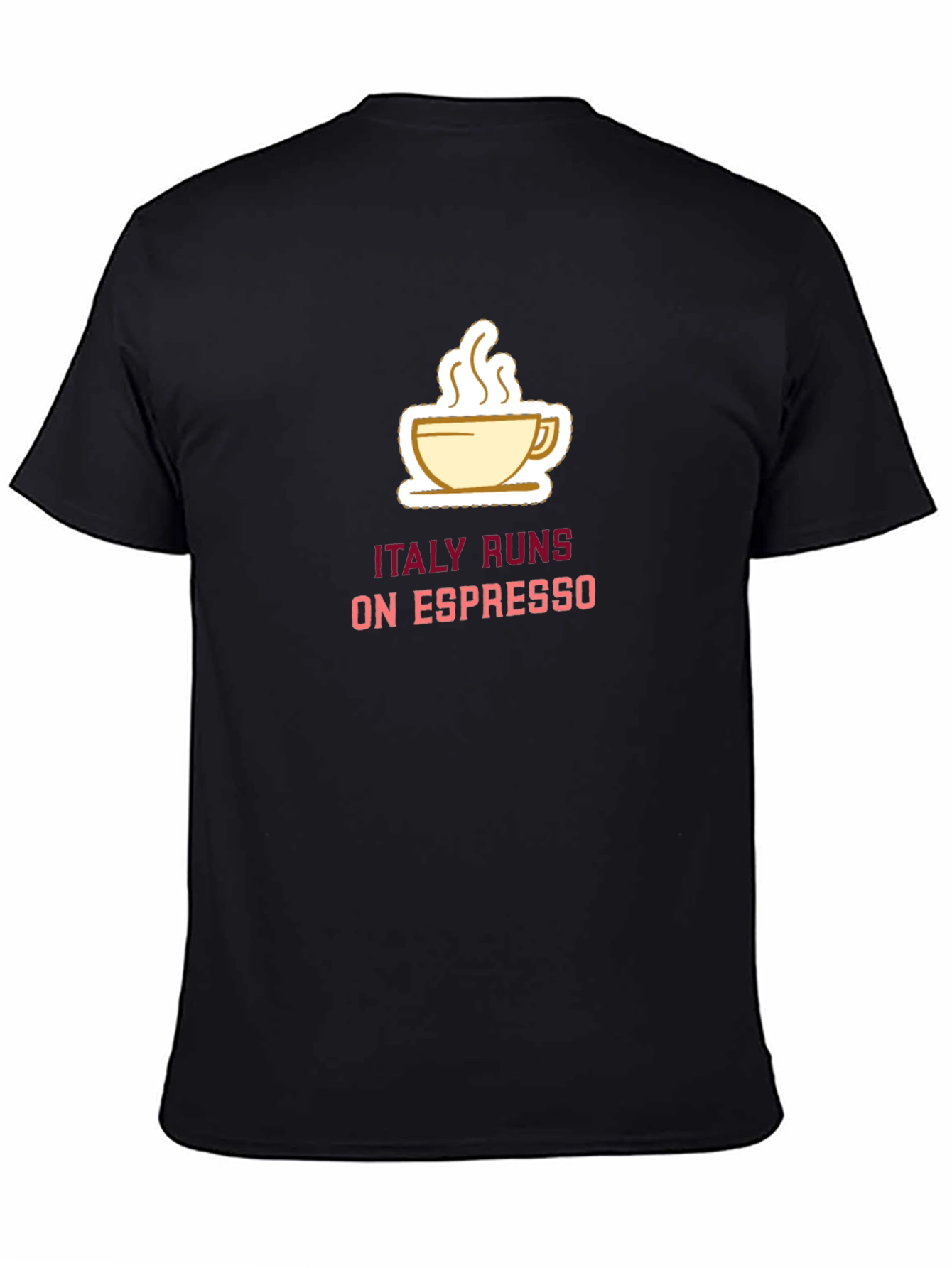 Italy Runs on Espresso T-Shirt - Black