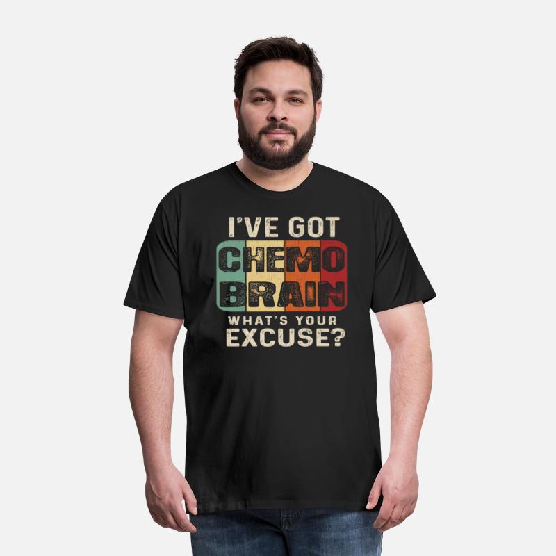 Gray Ribbon Vintage Chemo Brain Cancer Awareness