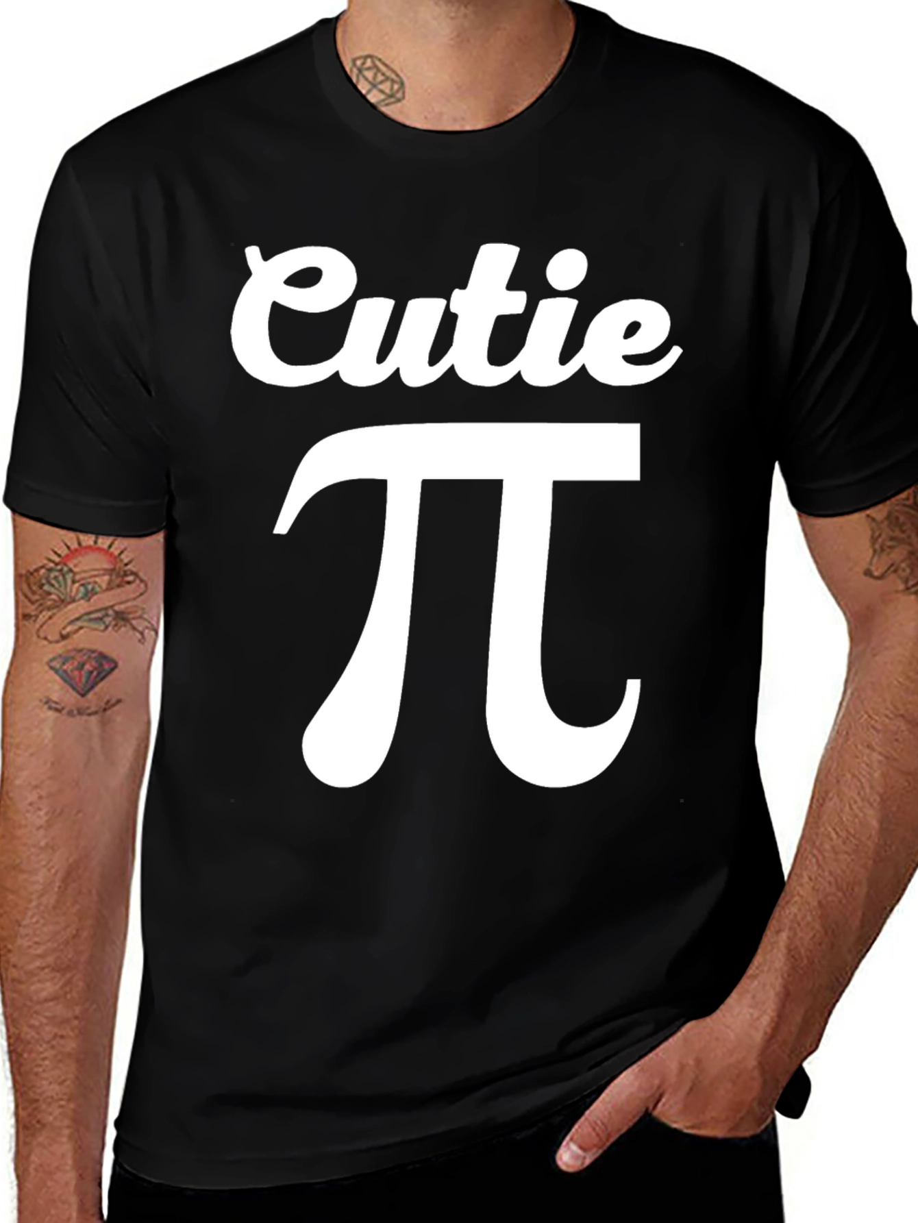 Cutie Pi Graphic T-Shirt - Black Cotton Tee