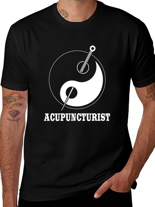 Acupuncturist Yin Yang T-Shirt - Black