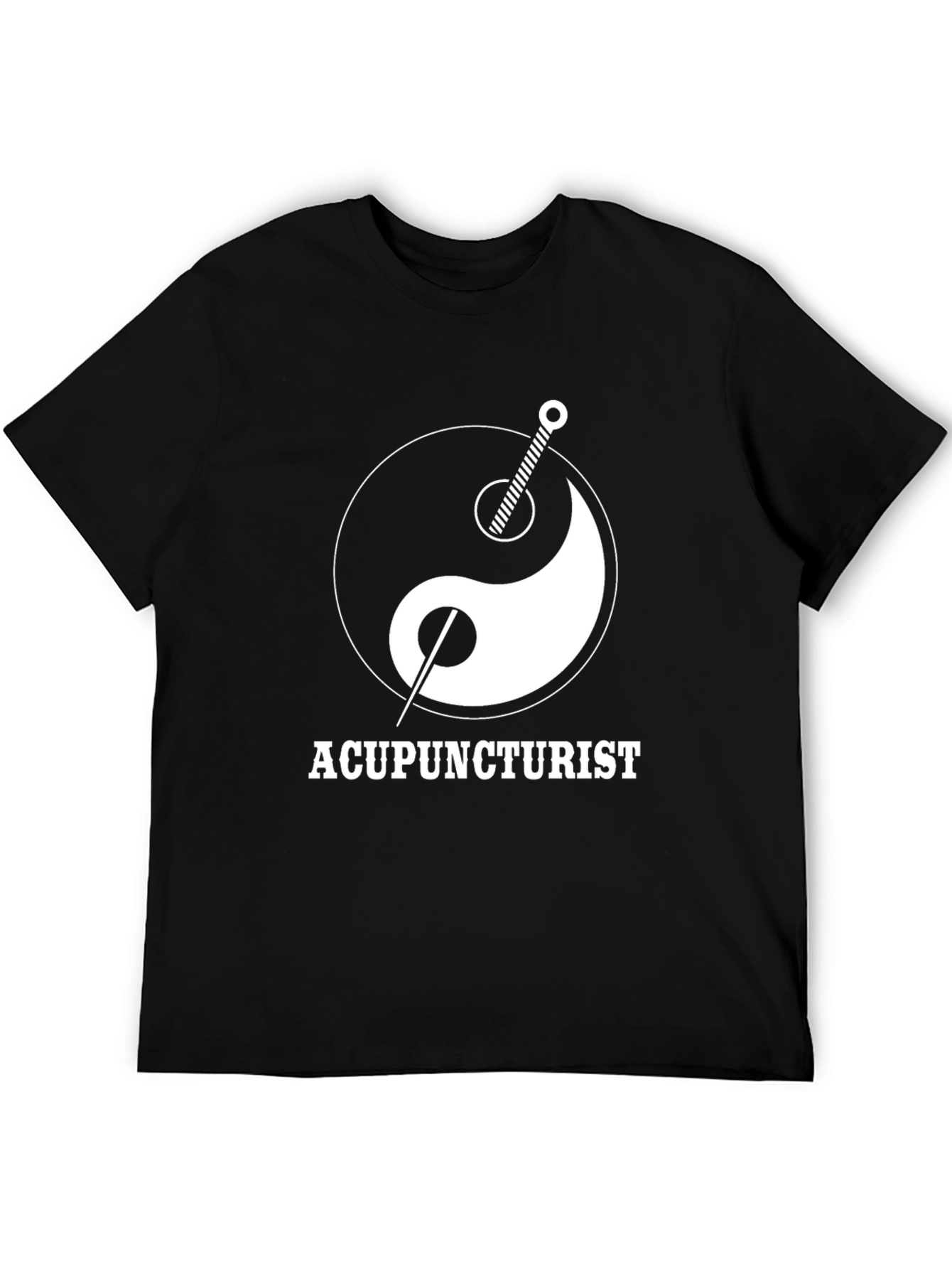 Acupuncturist Yin Yang T-Shirt - Black