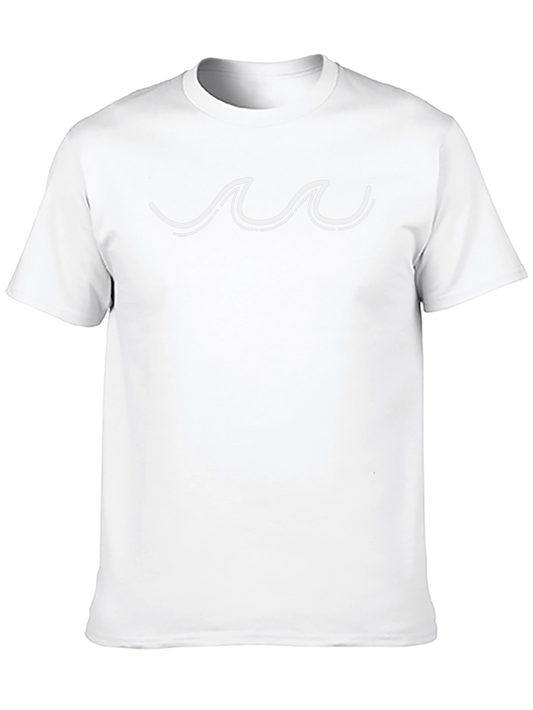 Mens Black Wave Graphic T-Shirt