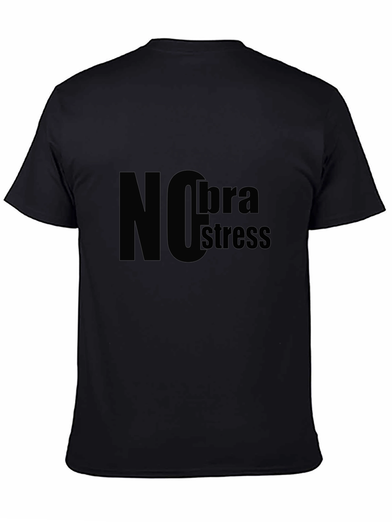No Bra No Stress T-Shirt - Black