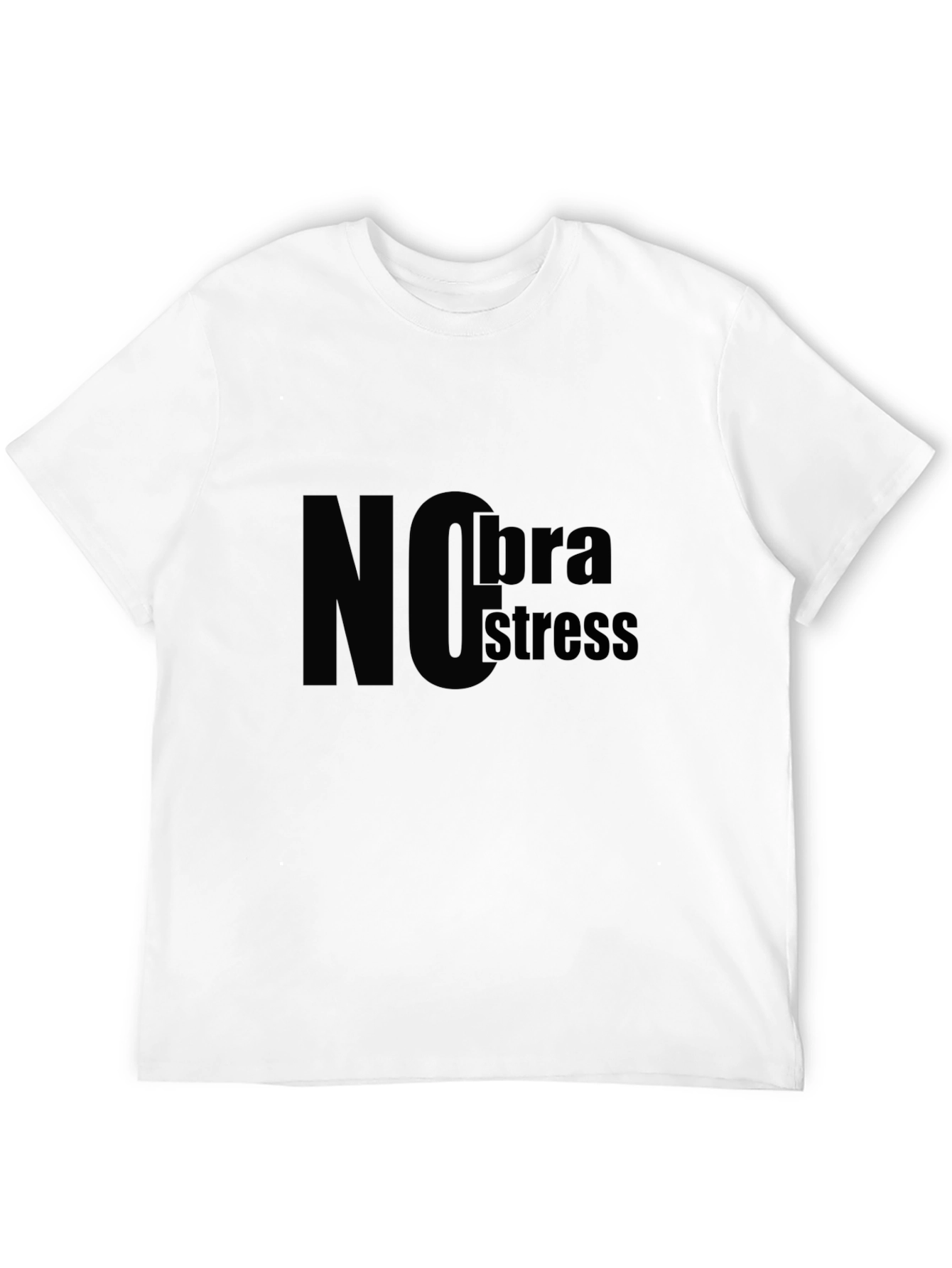 No Bra No Stress T-Shirt - Black