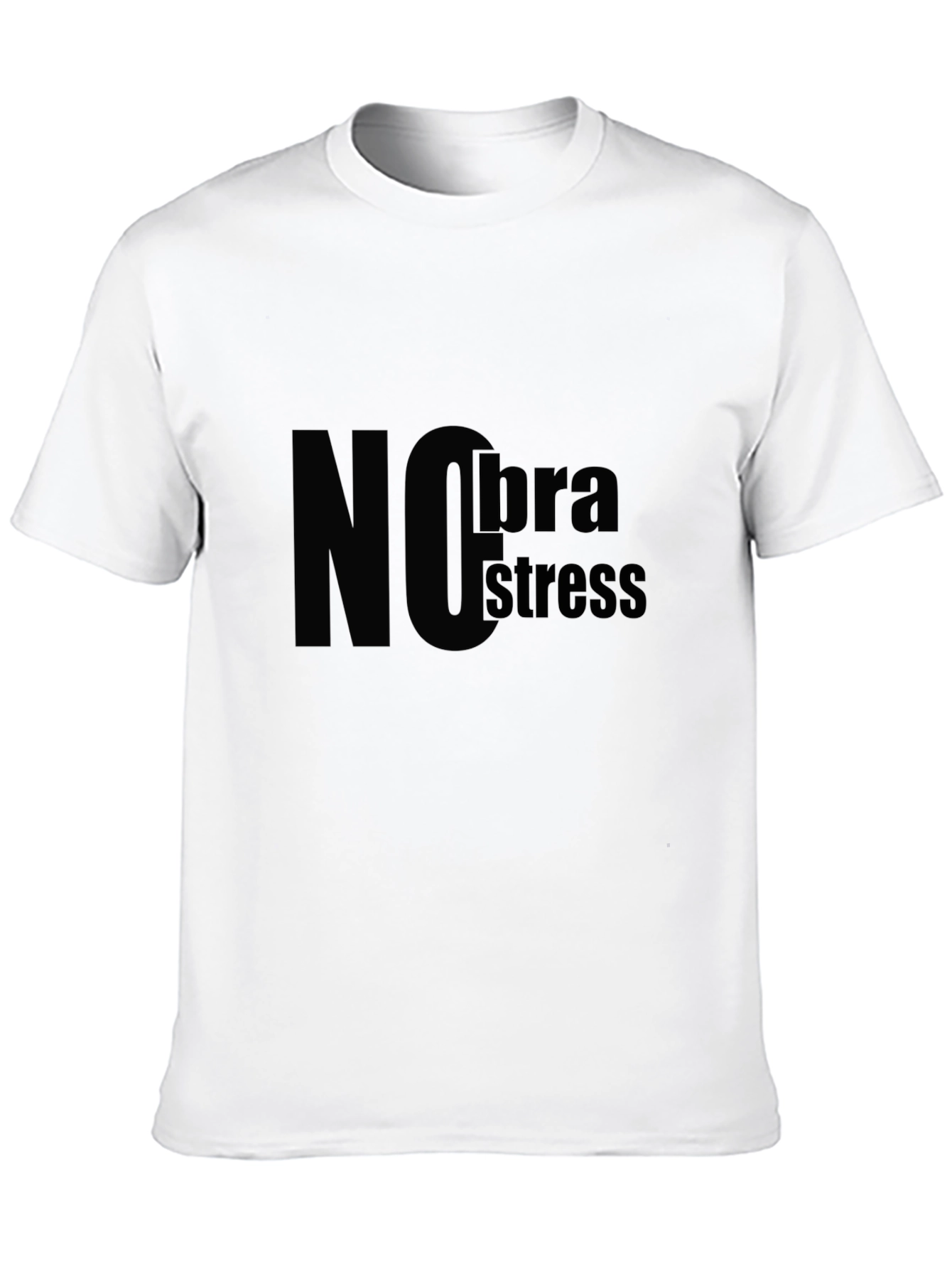 No Bra No Stress T-Shirt - Black