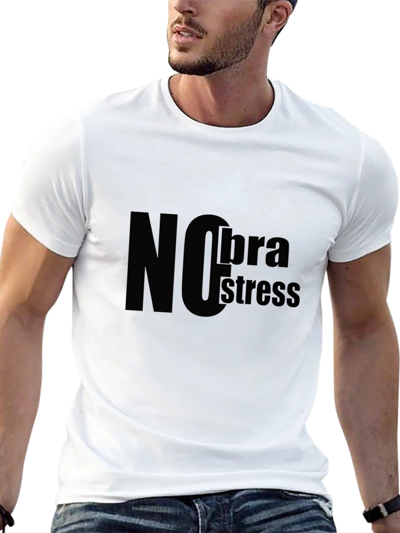 No Bra No Stress T-Shirt - Black