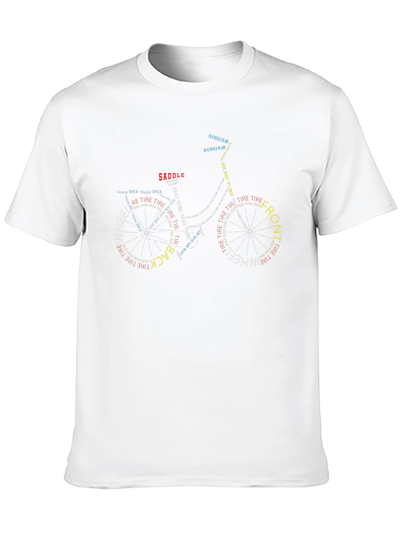 Word Art Bicycle Graphic T-Shirt
