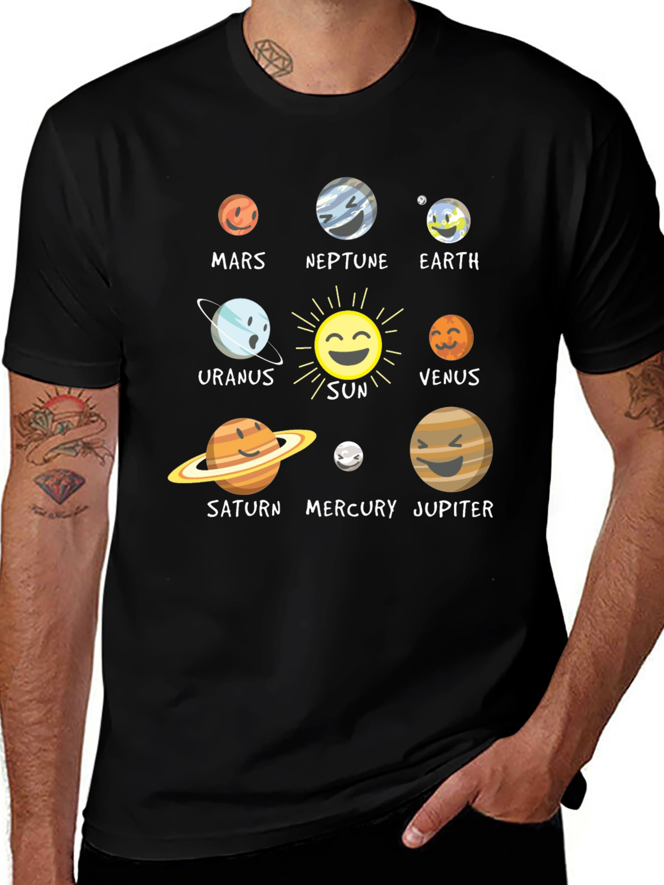 Solar System Planet Graphic T-Shirt