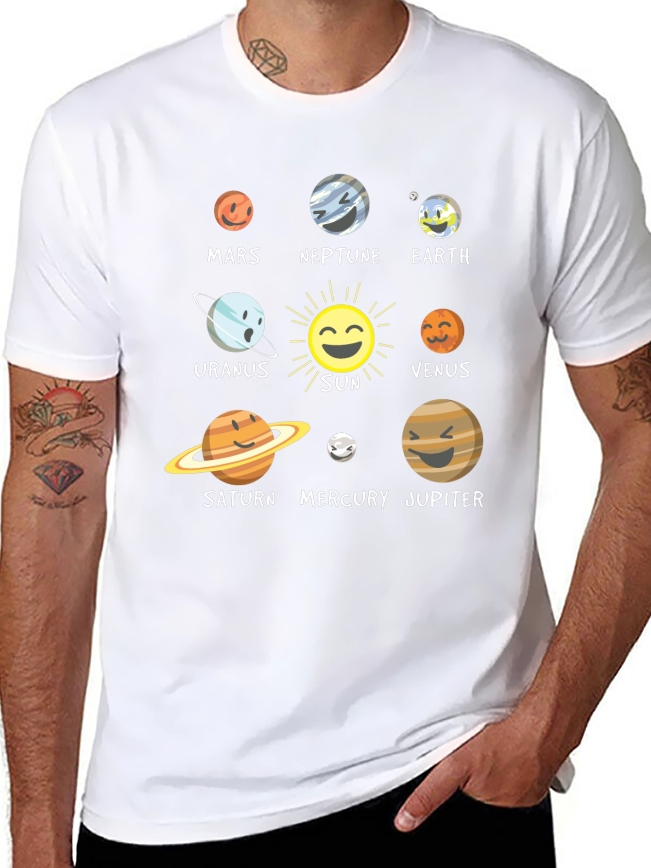 Solar System Planet Graphic T-Shirt