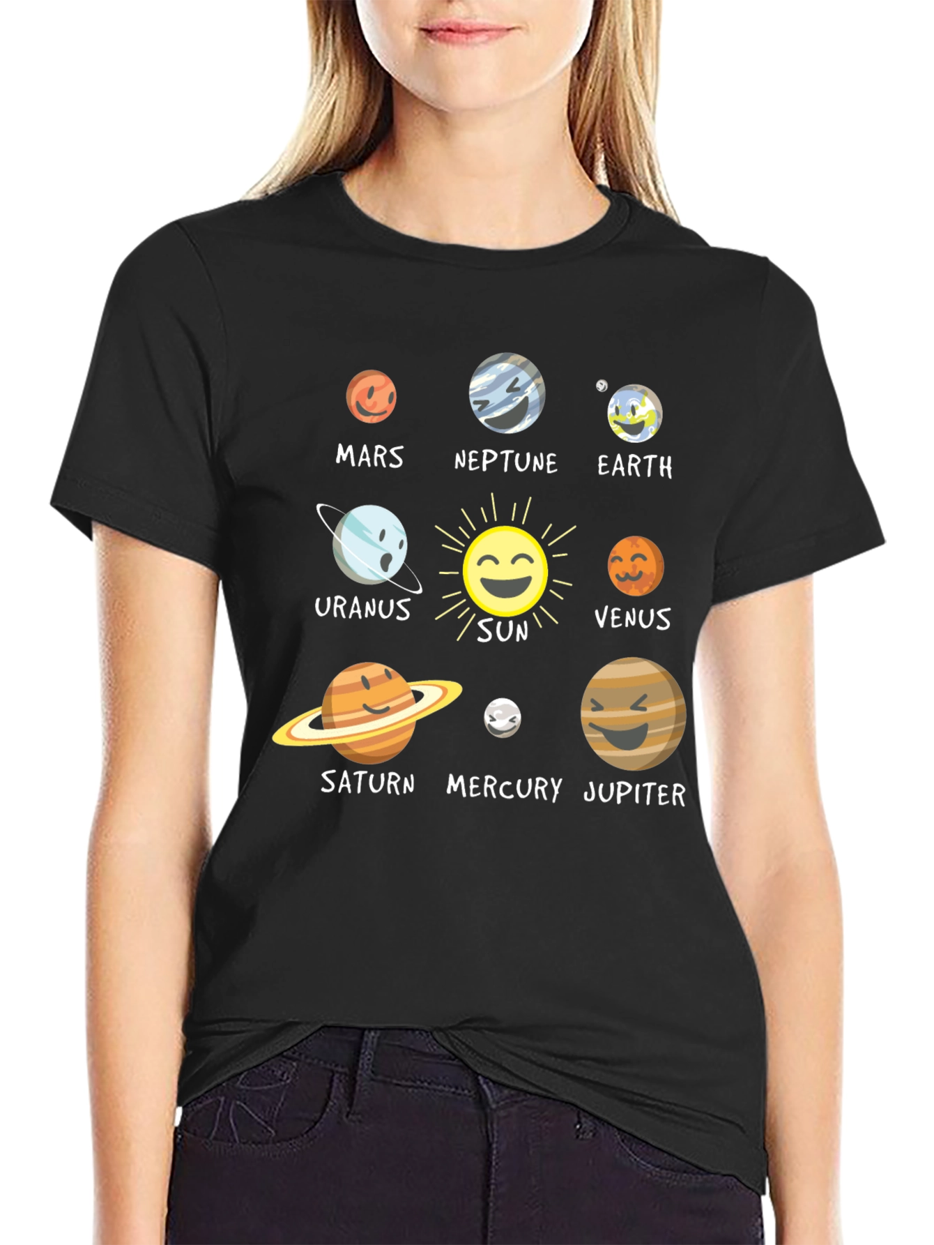 Solar System Planet Graphic T-Shirt