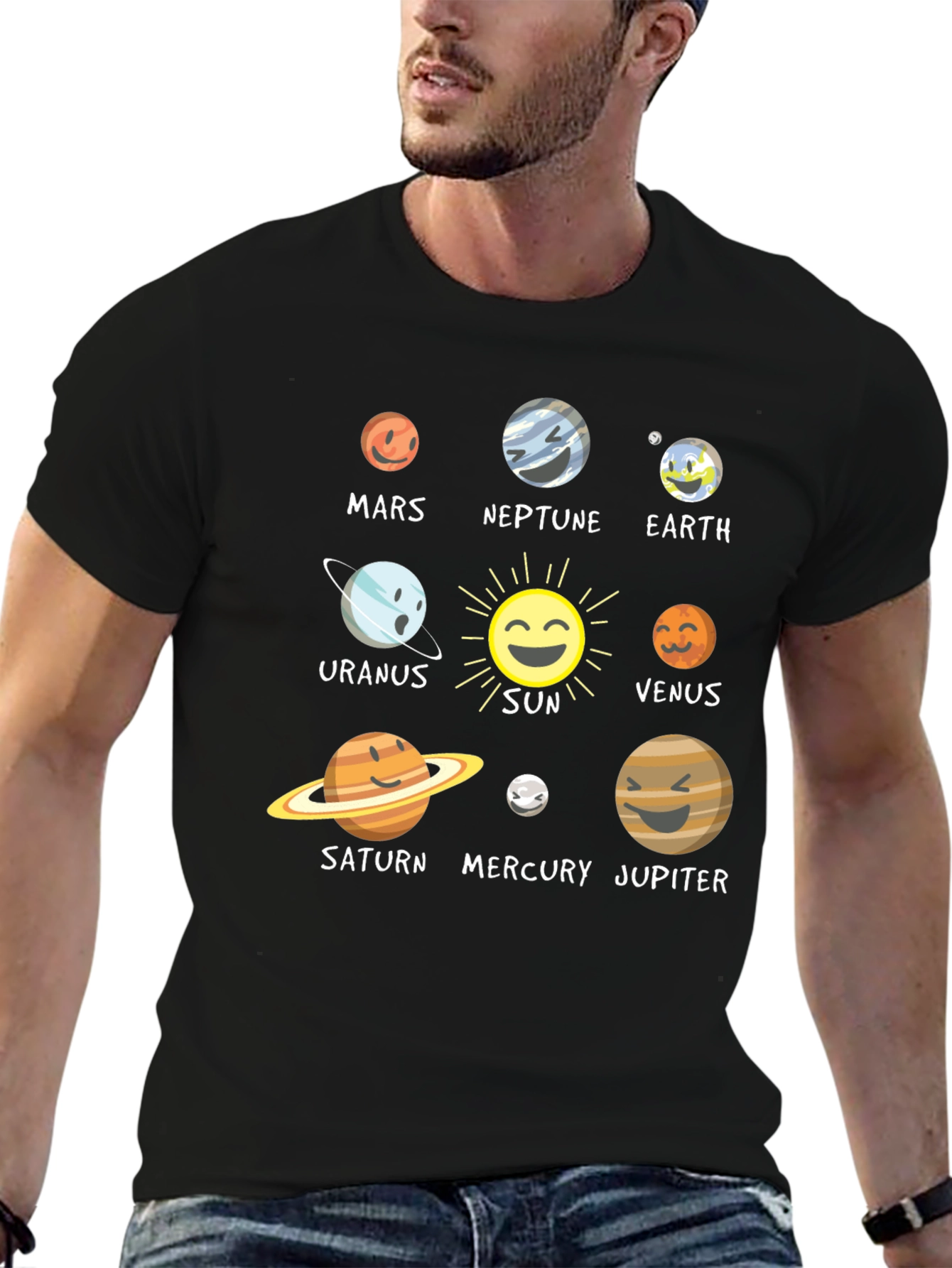 Solar System Planet Graphic T-Shirt