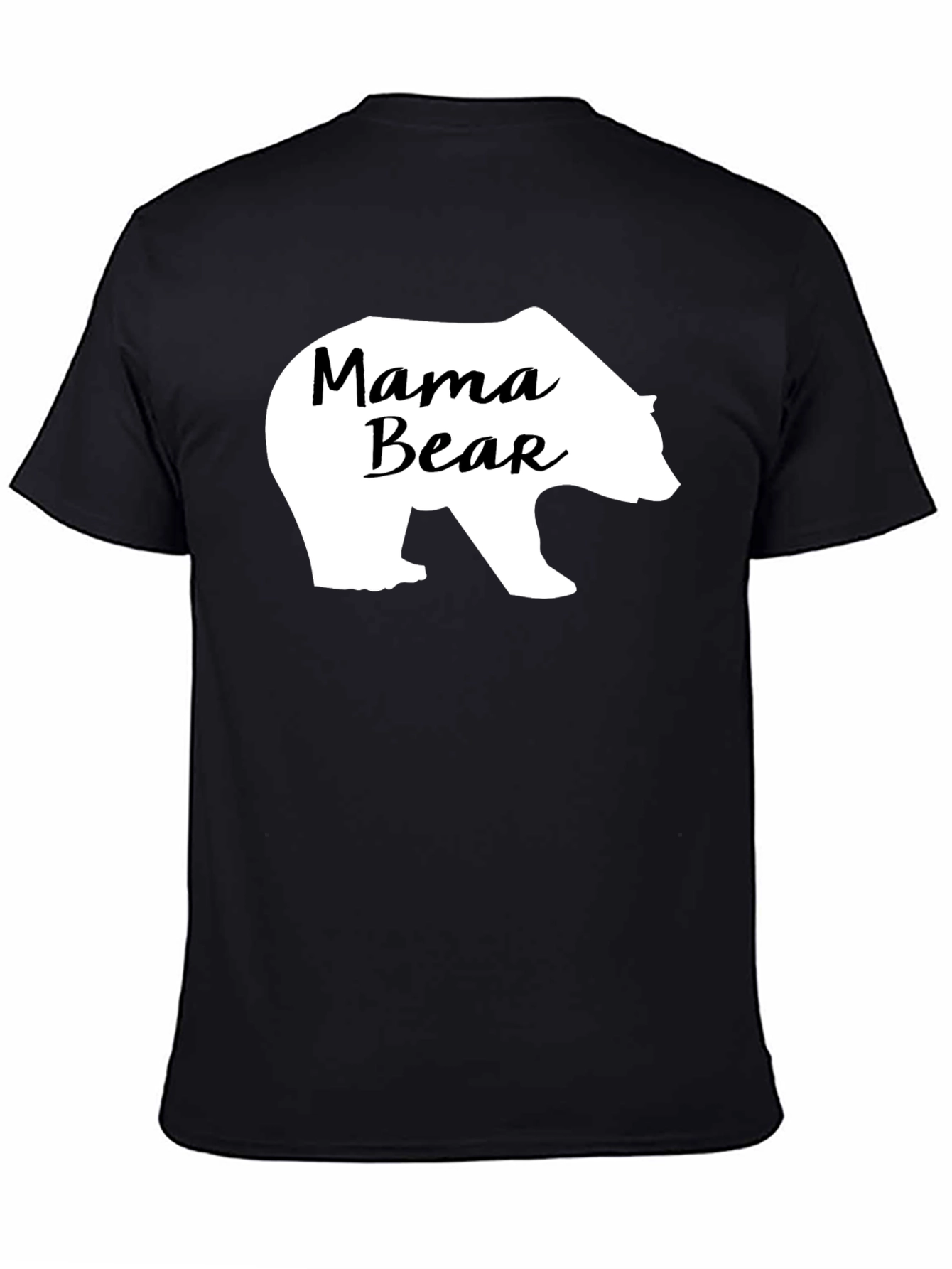 Mama Bear Graphic Tee - Black Cotton Comfort
