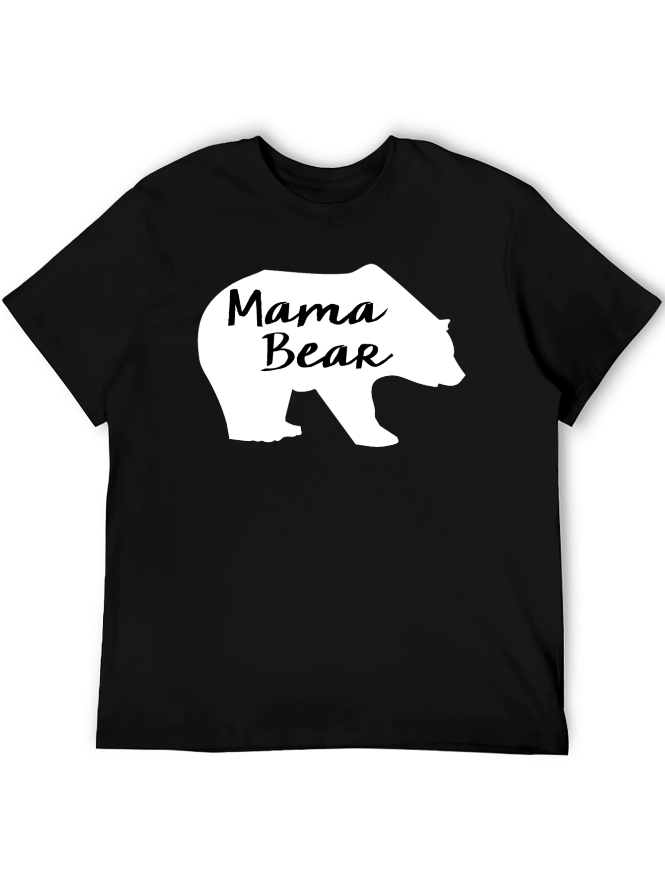 Mama Bear Graphic Tee - Black Cotton Comfort