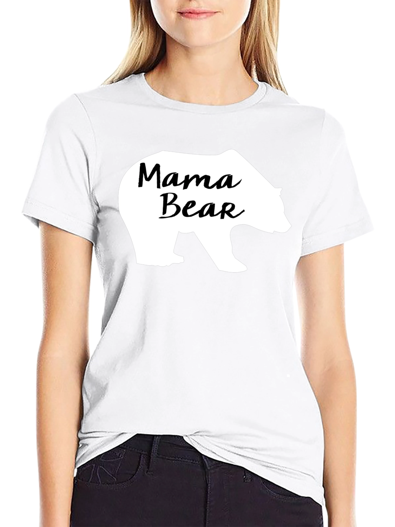 Mama Bear Graphic Tee - Black Cotton Comfort