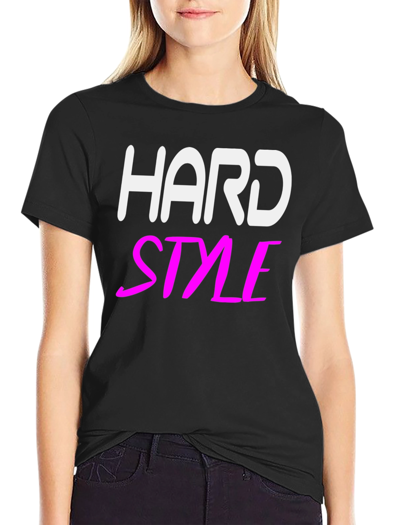Hard Style Graphic Tee - Black Cotton T-Shirt