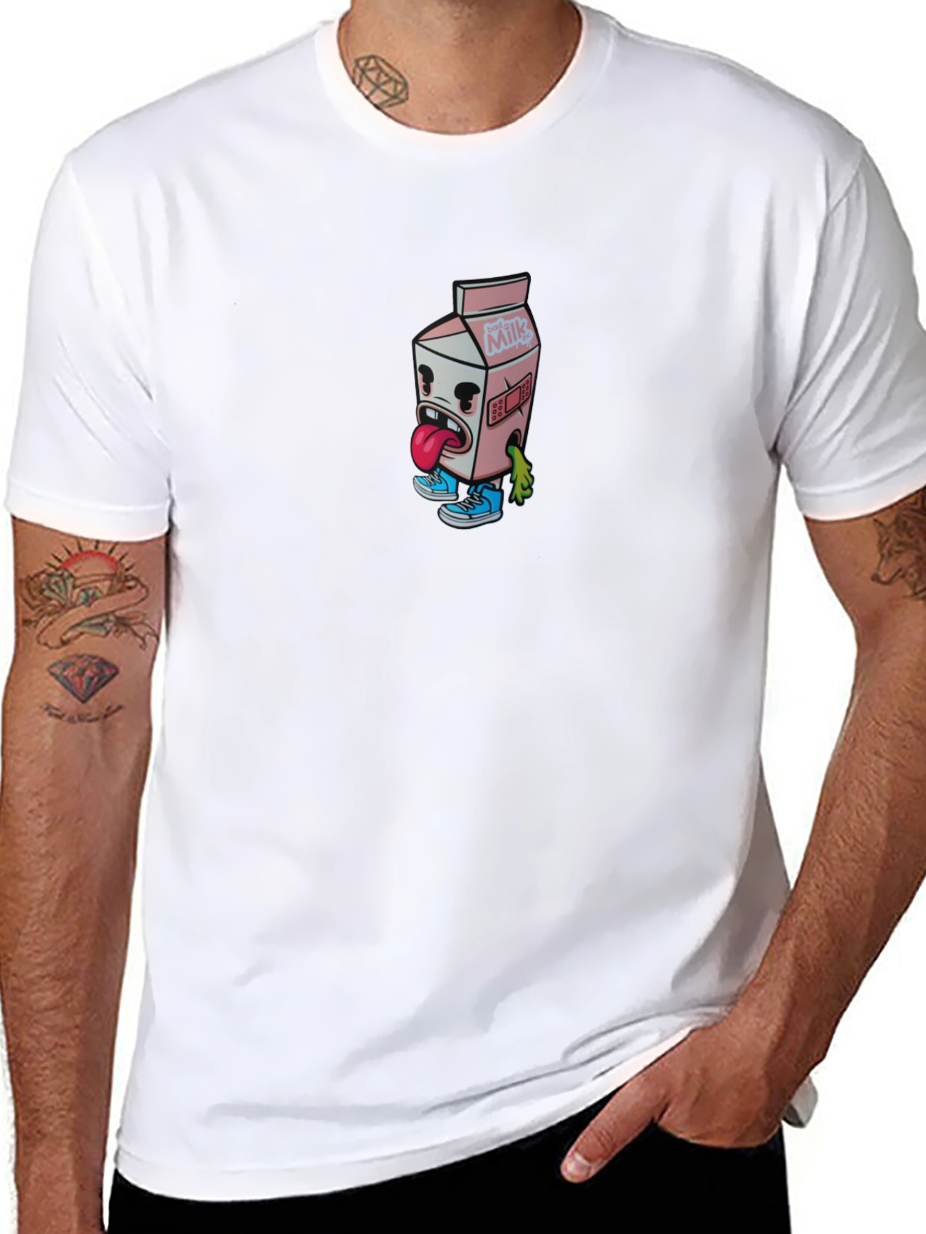 Milk Carton Character Graphic Tee