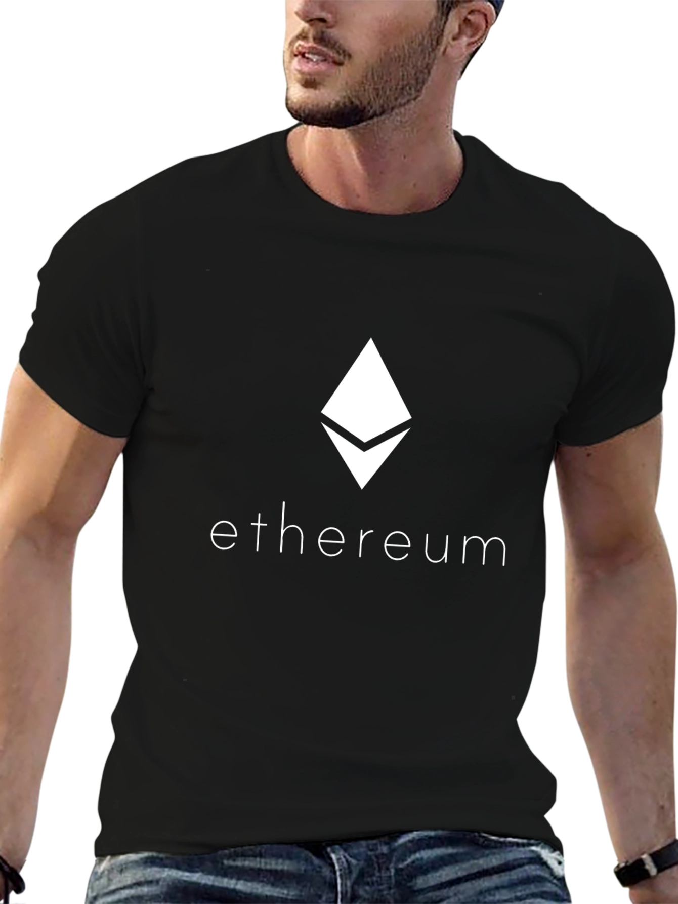 Ethereum Logo Black T-Shirt Cryptocurrency